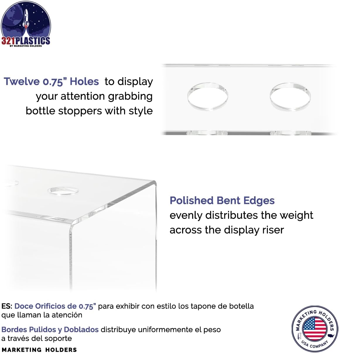 Marketing Holders 12 Slot Wine Stopper Display Stand