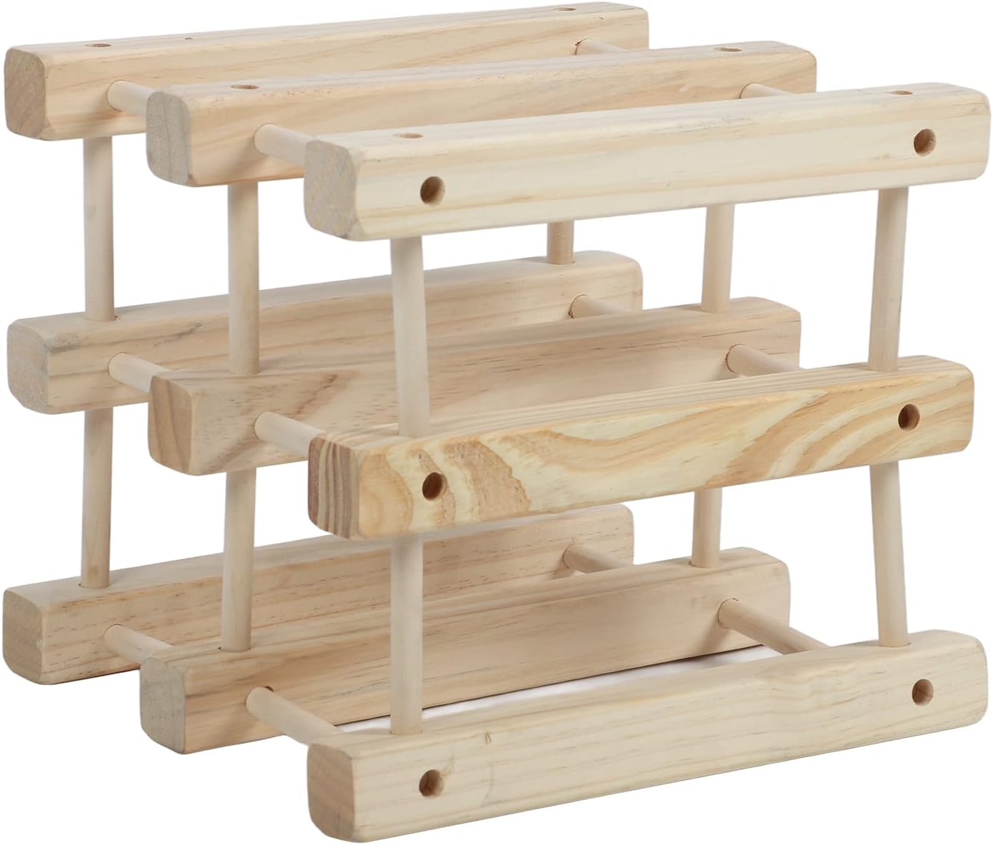 Asixxsix 6 Bottle Freestanding Wine Rack with 3 Tiers
