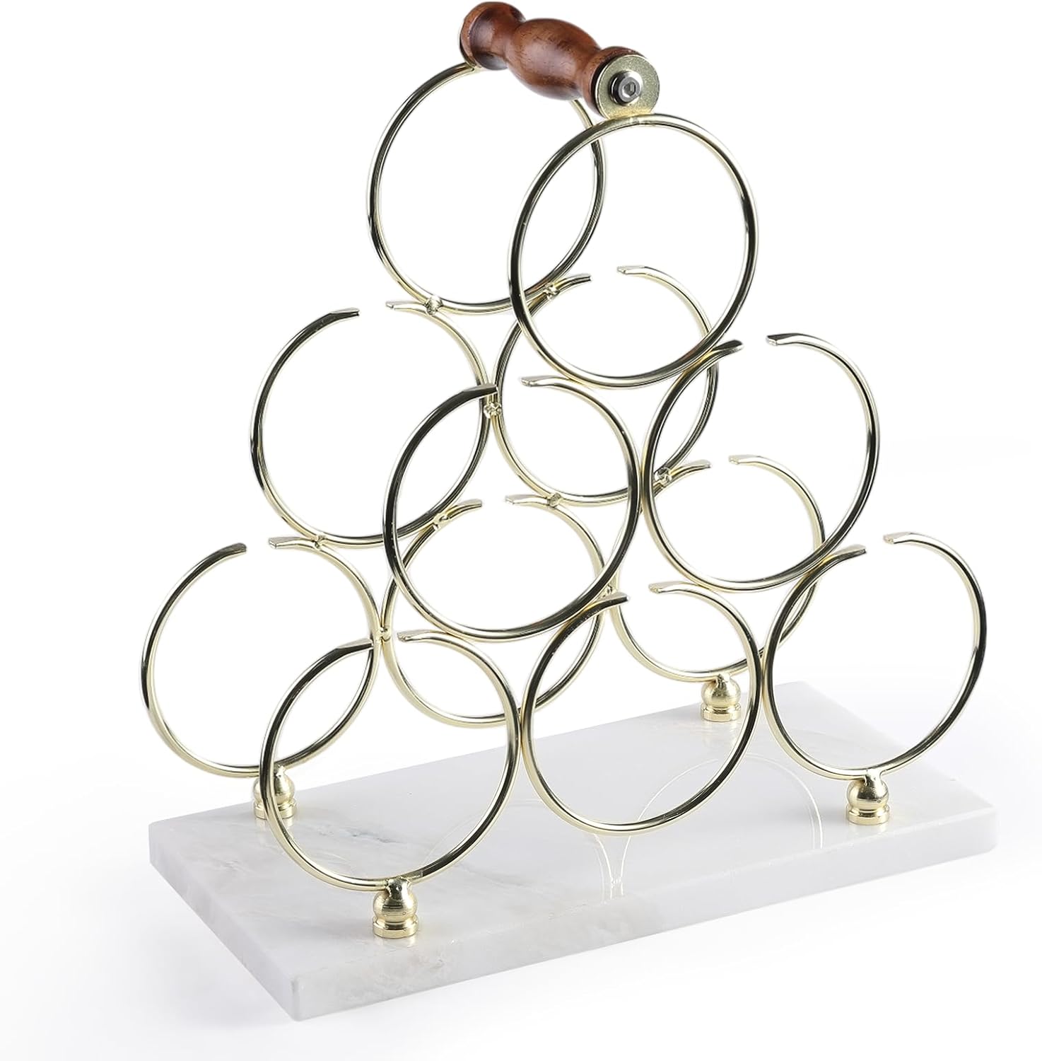 BCS Tabletop Wine Rack with Marble Base