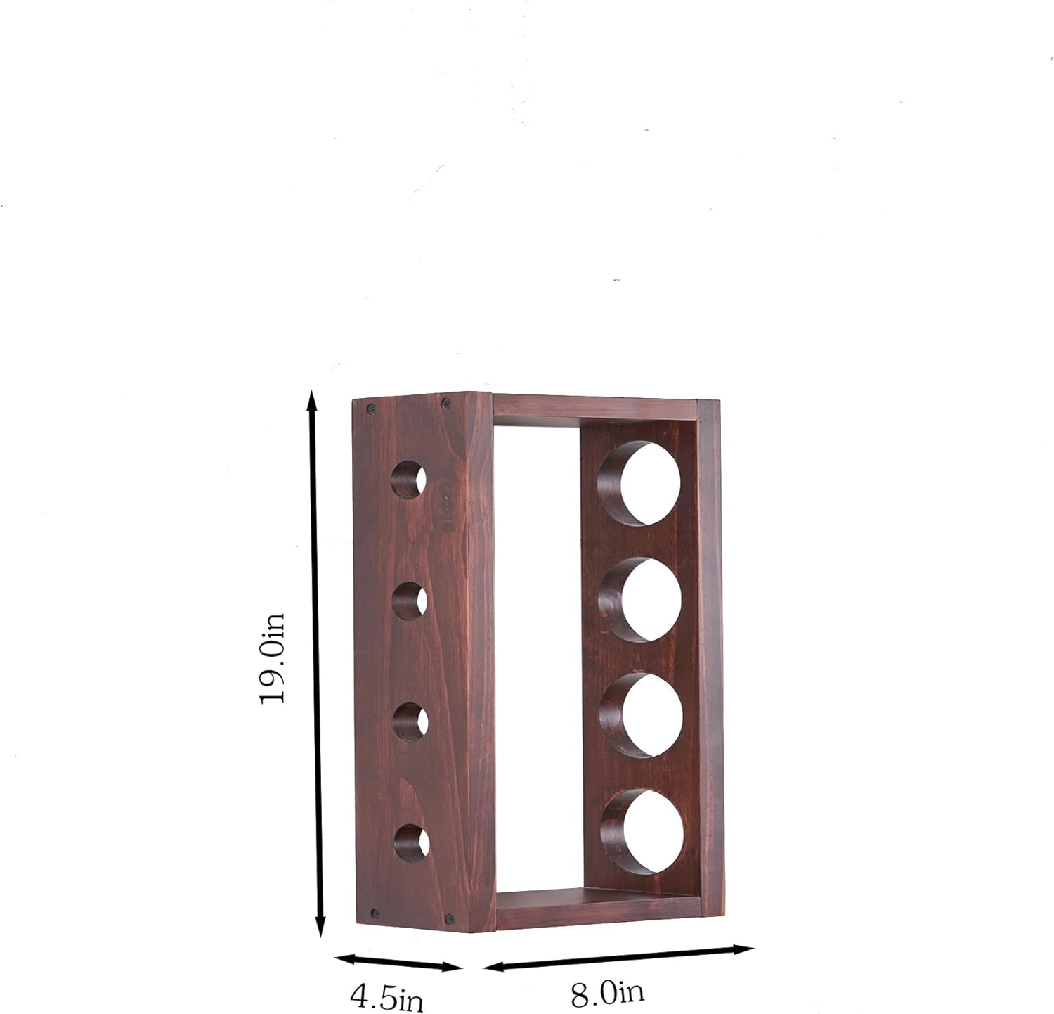 4 Bottle Wall Wine Rack with 5 Glass Holders