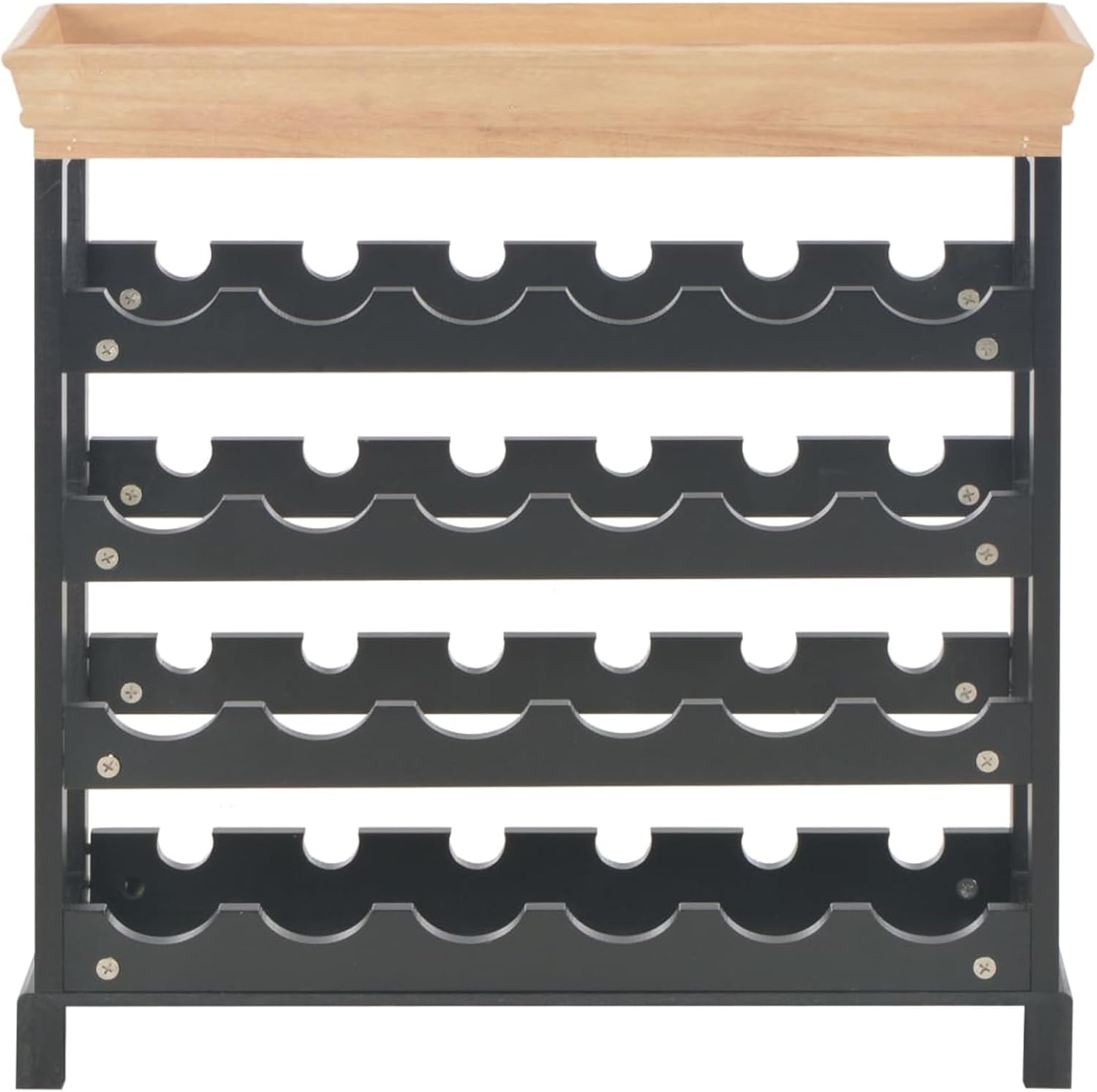 Jiaocha Freestanding Wine Cabinet with 4 Shelves and Top Tray