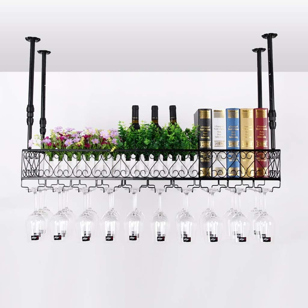 Adjustable Iron Wine Glass Frame Ceiling Rack