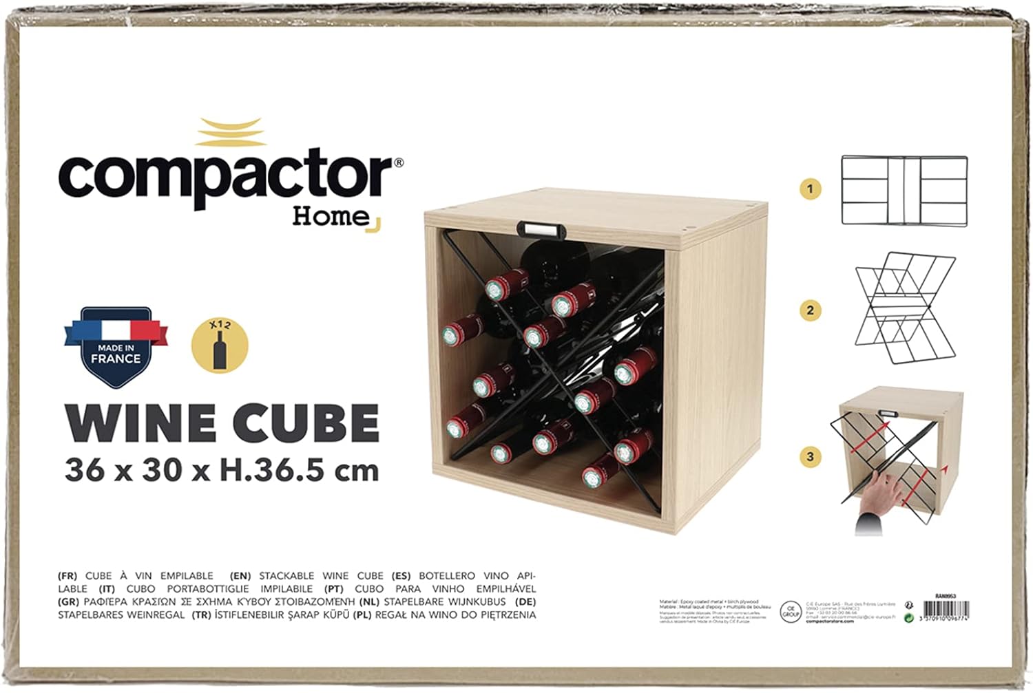 Copenhagen Wine Cube Holder 12 Bottles Modern Design