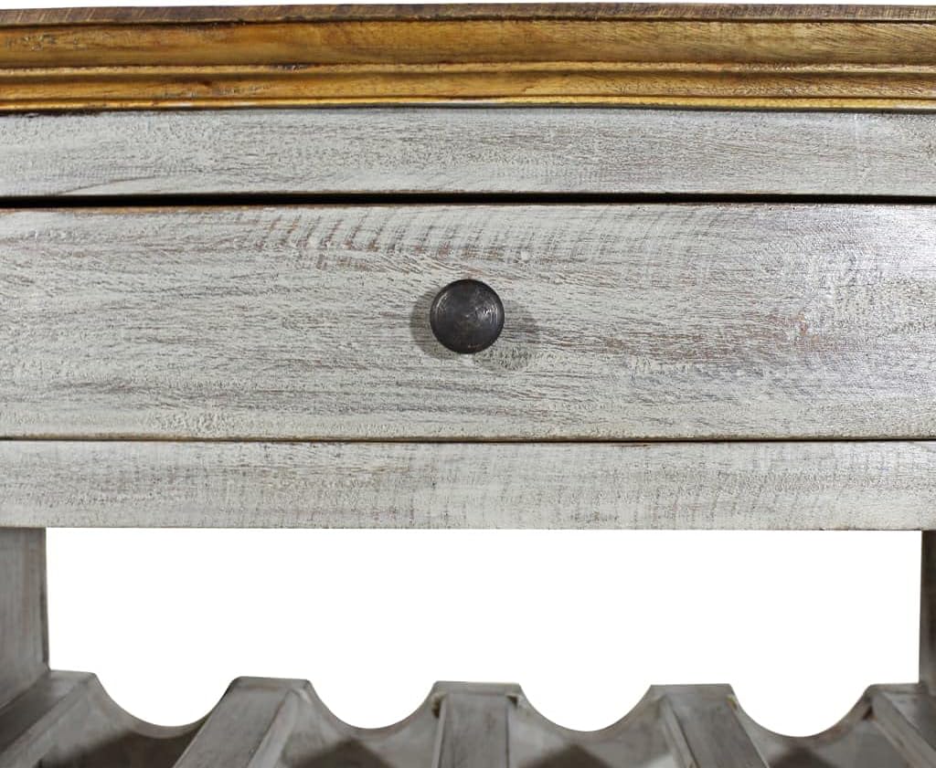 vidaXL Reclaimed Wood Wine Rack with Antique Style