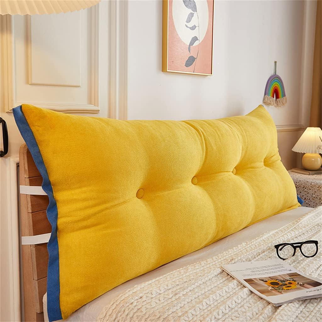 ZZYK Reading Support Pillow with Removable Cover Yellow 47