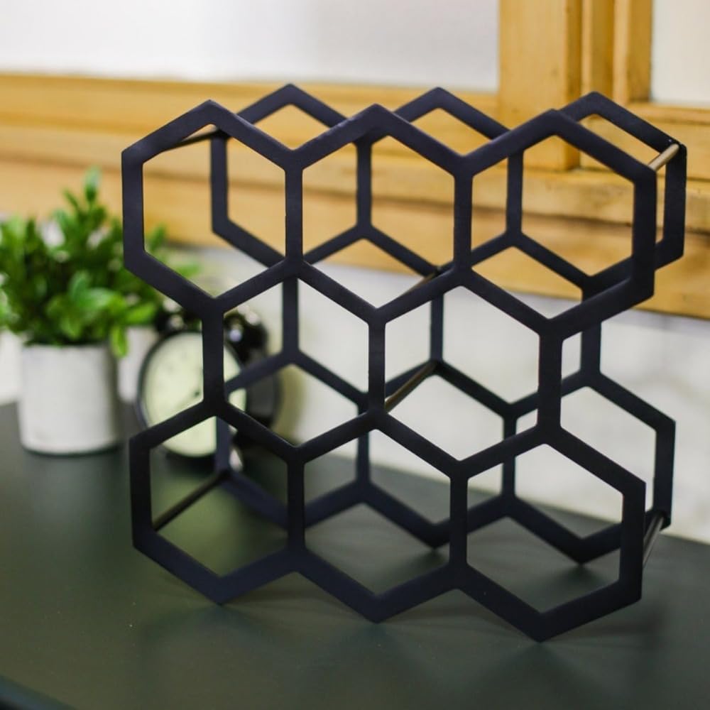 HANLX 8 Bottle Wrought Iron Wine Rack