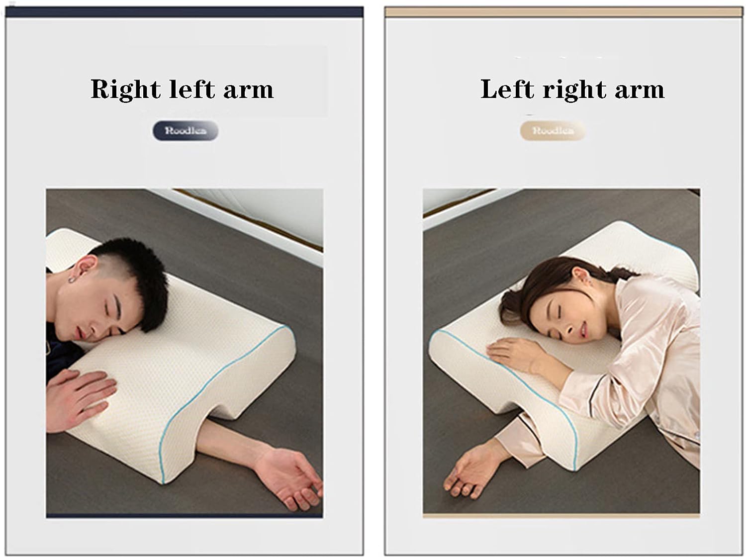 oiakus Memory Foam Couple Pillow with Arch Design