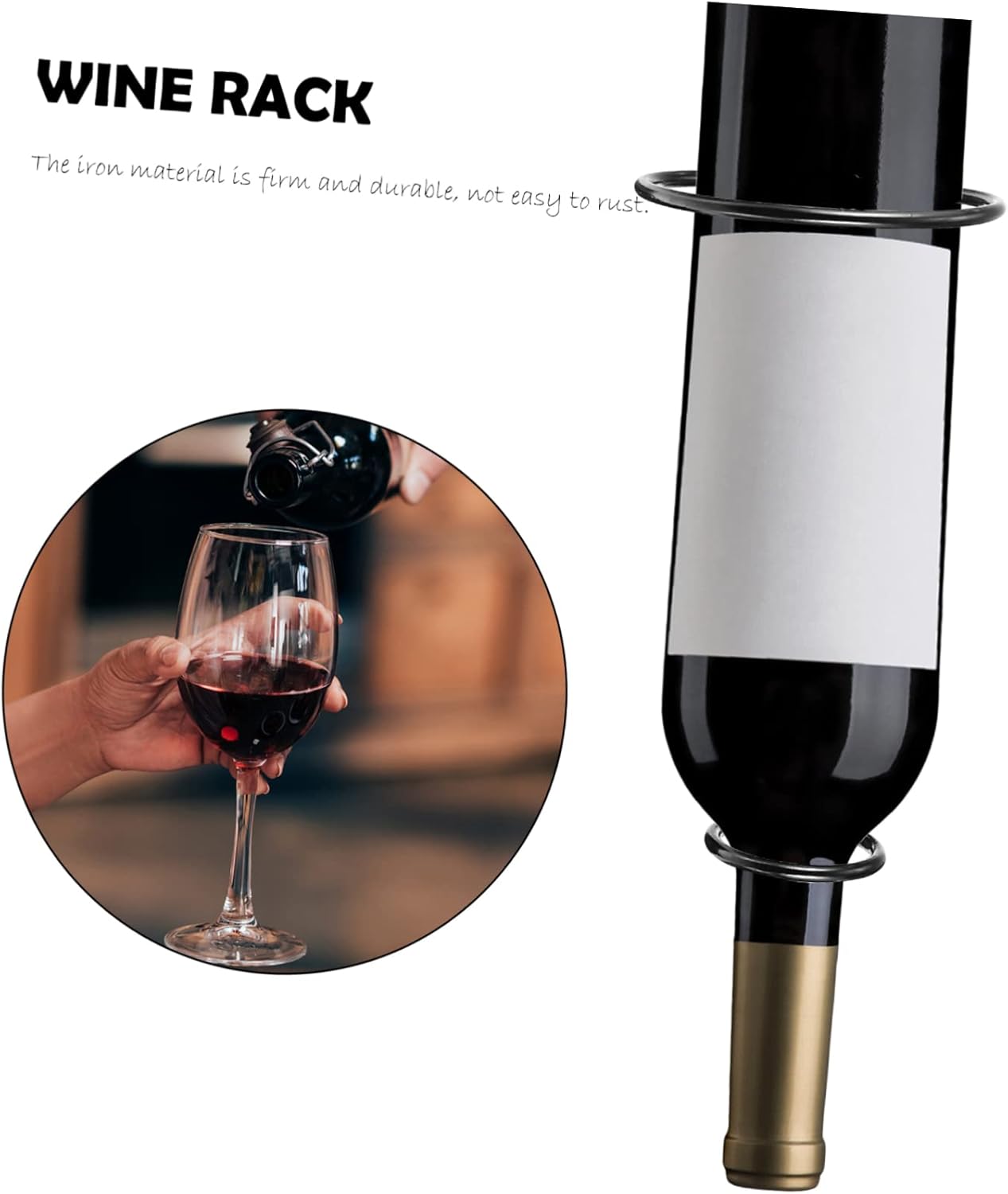 Hemobllo 6-Piece Wall-Mounted Wine Rack