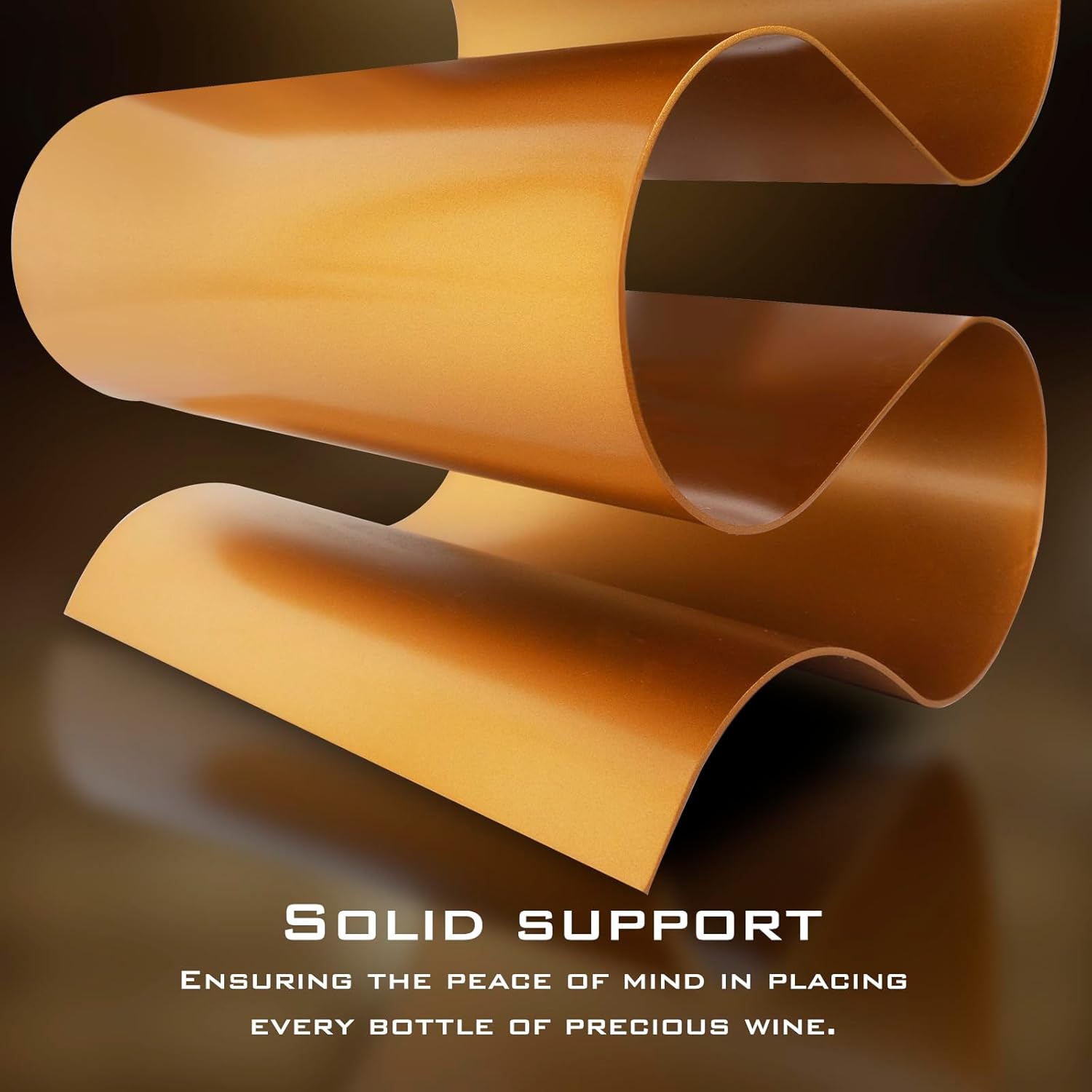 Modern Gold S-Shaped 5 Bottle Wine Rack