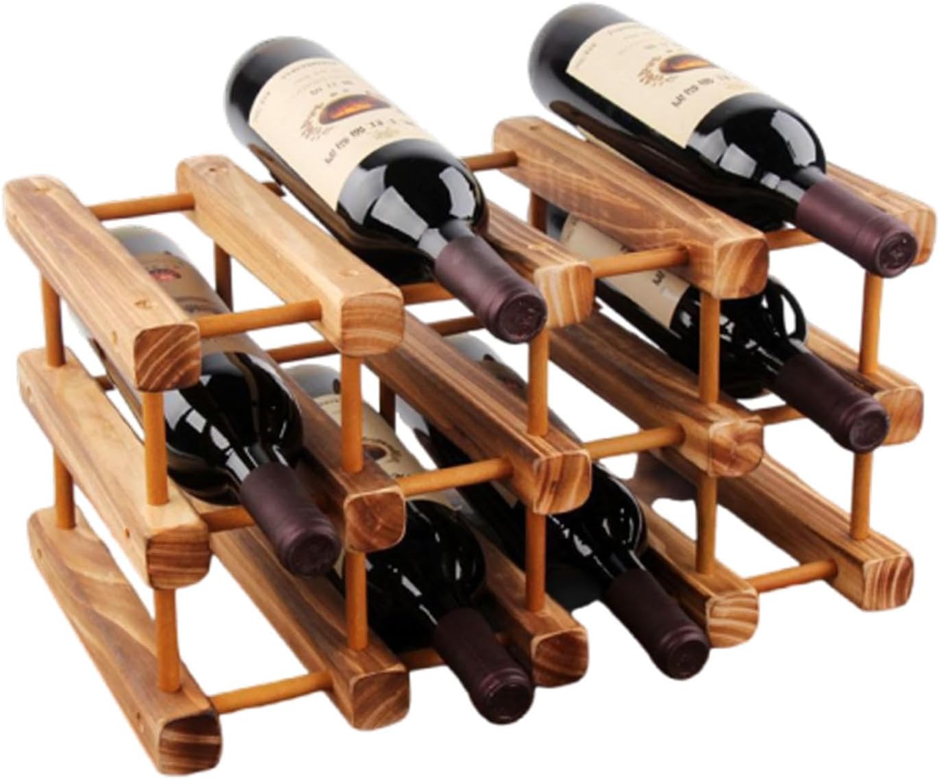 Premium Wooden Freestanding Wine Rack Organizer