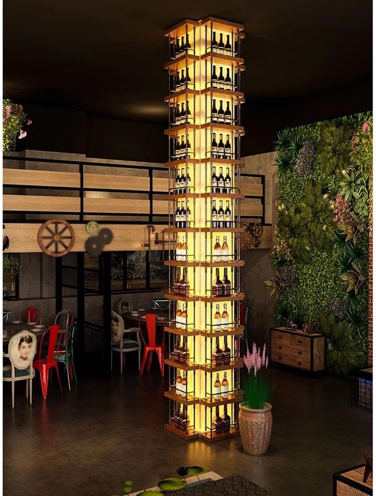 Freestanding Wine Rack With LED Lights