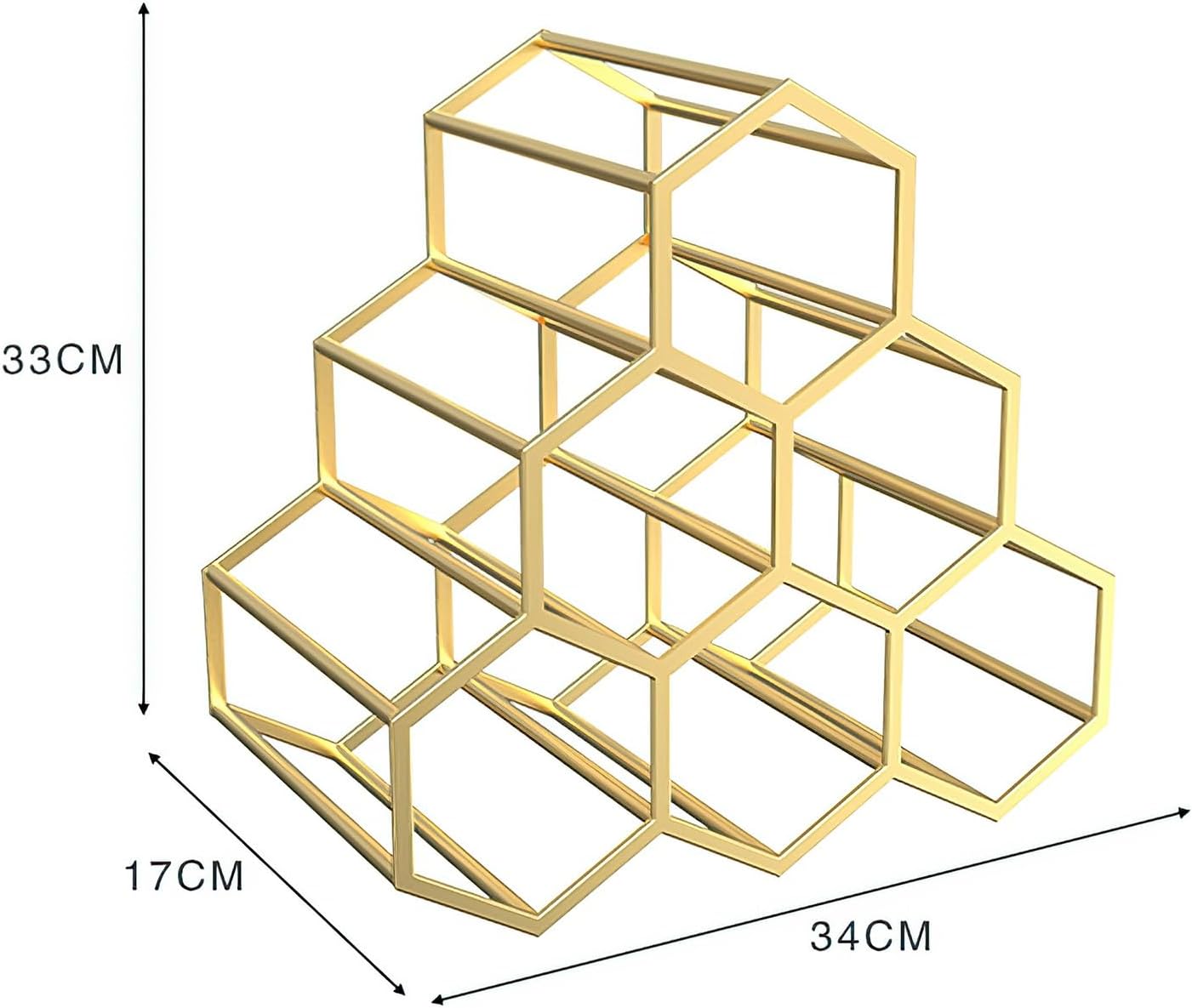 Modern Gold Wine Rack for 5-8 Bottles Durable Stylish