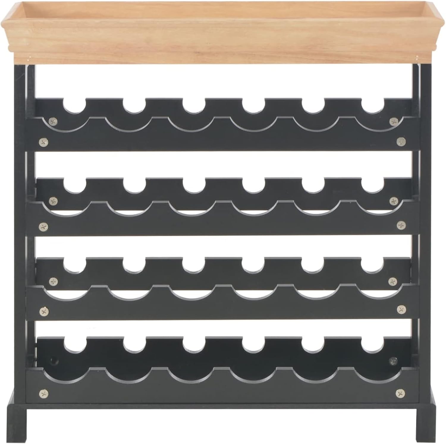Camerina Black Wine Storage Cabinet 24-Bottle Rack