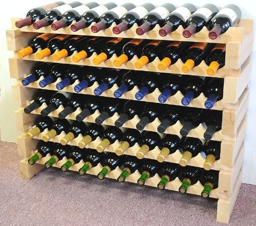 40-Bottle Hardwood Wine Rack Modular Set