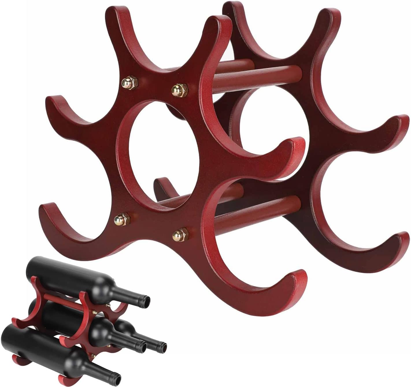 Natudeco Foldable Freestanding Wine Display Rack