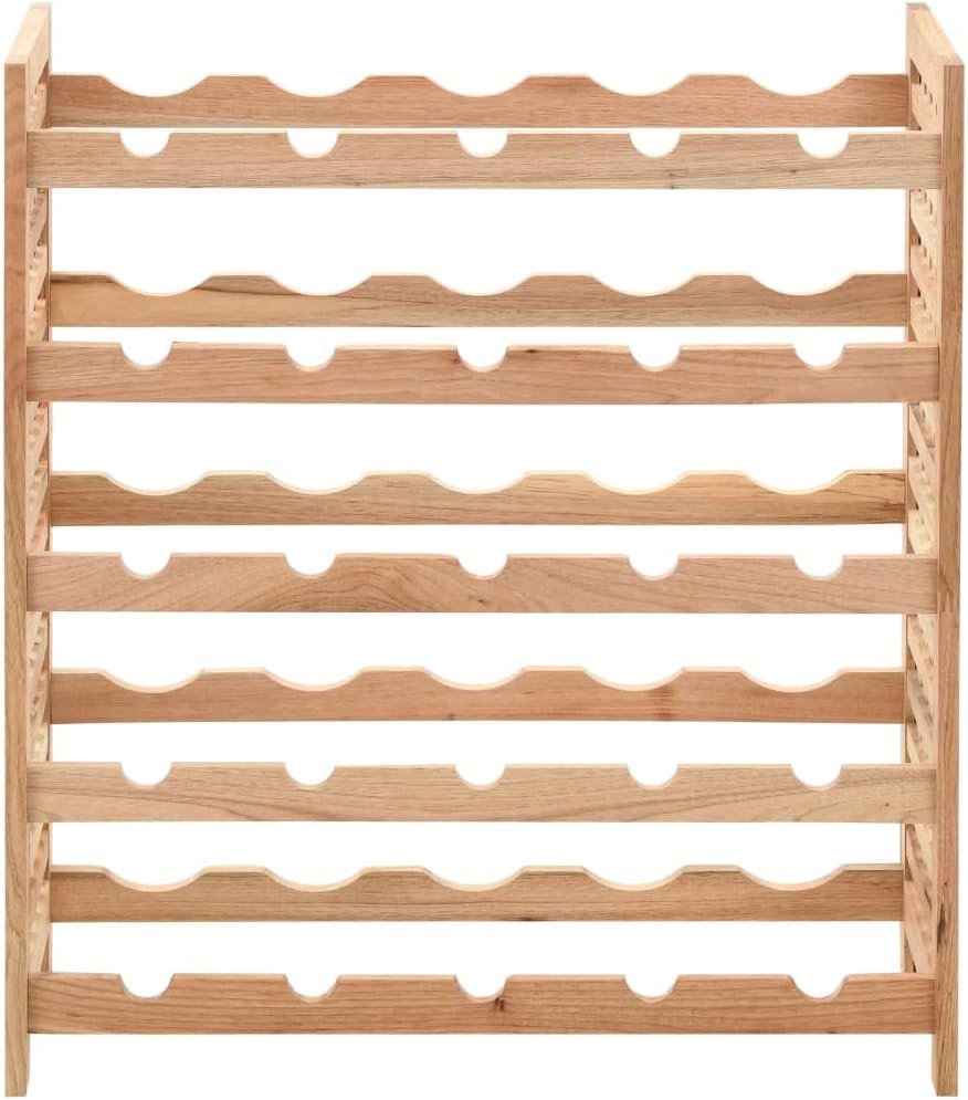 vidaXL 5-Tier Walnut Wine Rack - 25 Bottle Holder