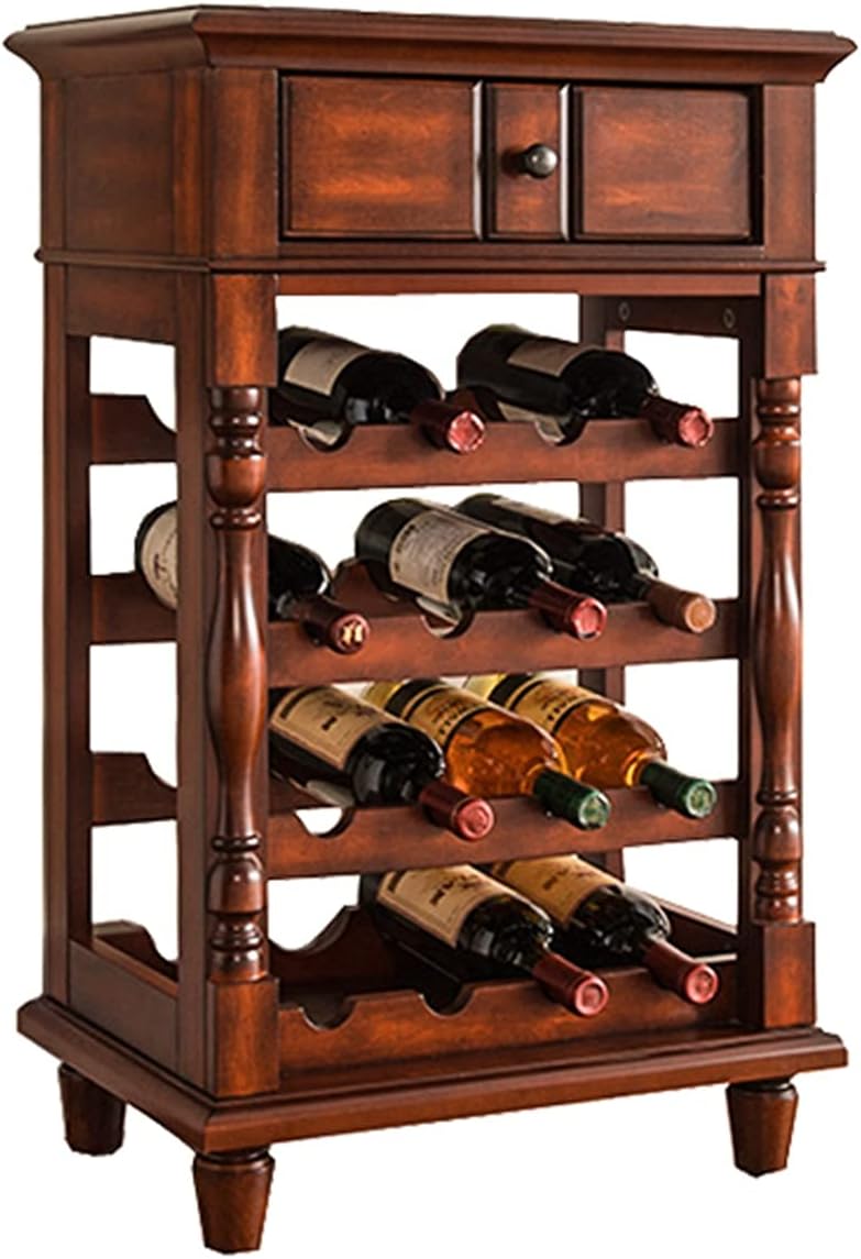 Hhaoran Wine Cabinet Freestanding Wood Display Rack