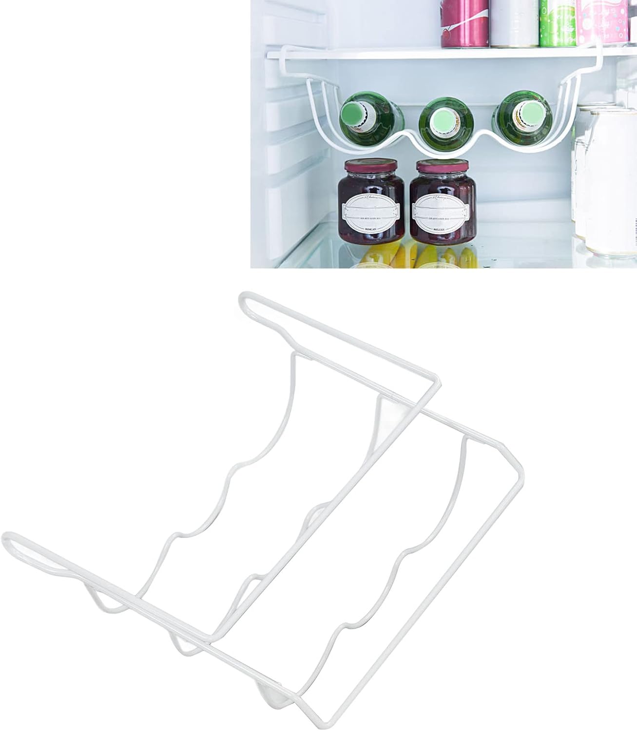 HERCHR Fridge Wine Rack Universal Metal Holder
