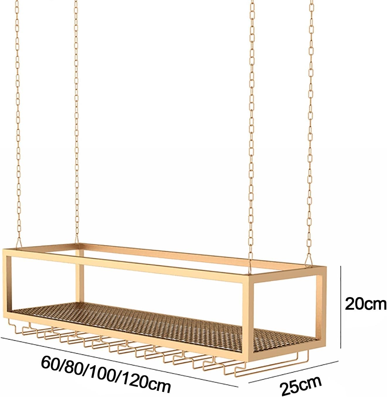 Ceiling Wine Glass Rack with Adjustable Height 1