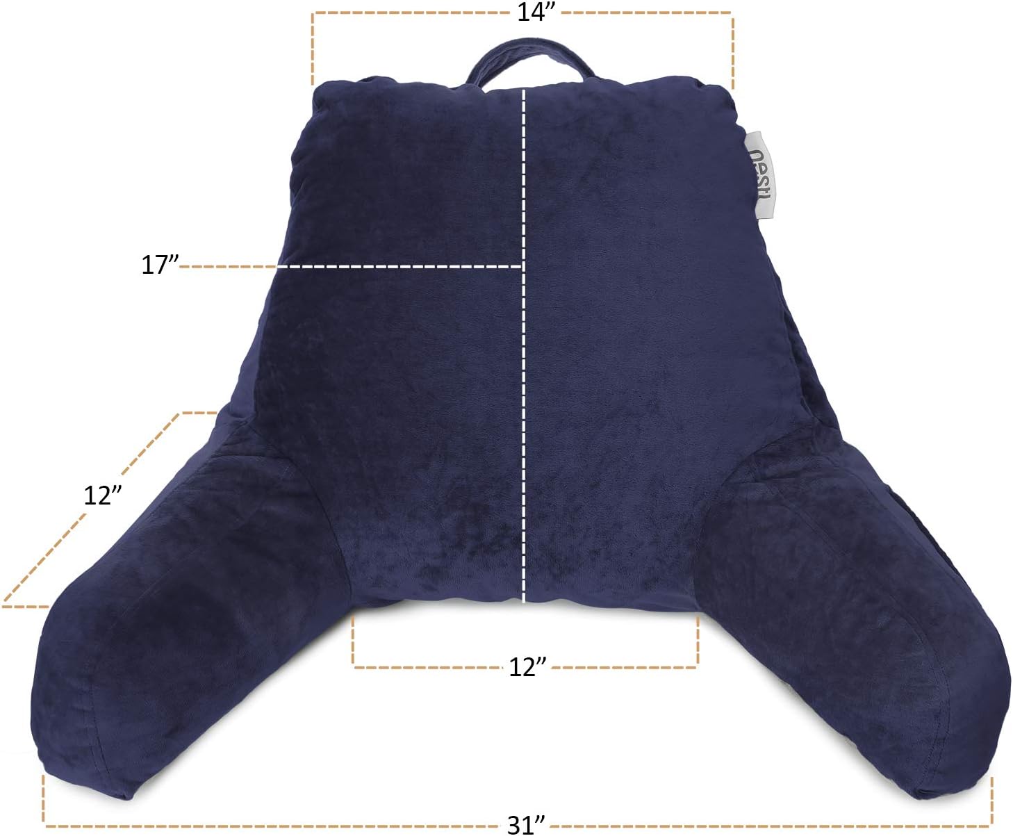 Nestl Reading Pillow with Lap Desk - Memory Foam Back Support