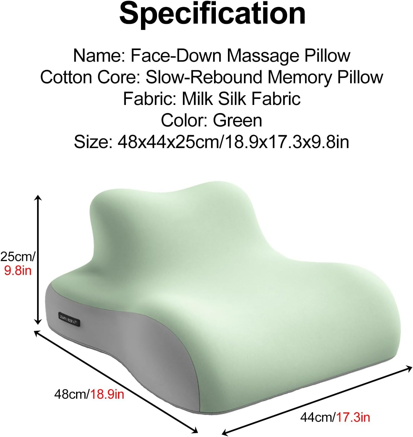 WAHHWF Face Down Massage Pillow Memory Foam with Slow Rebound
