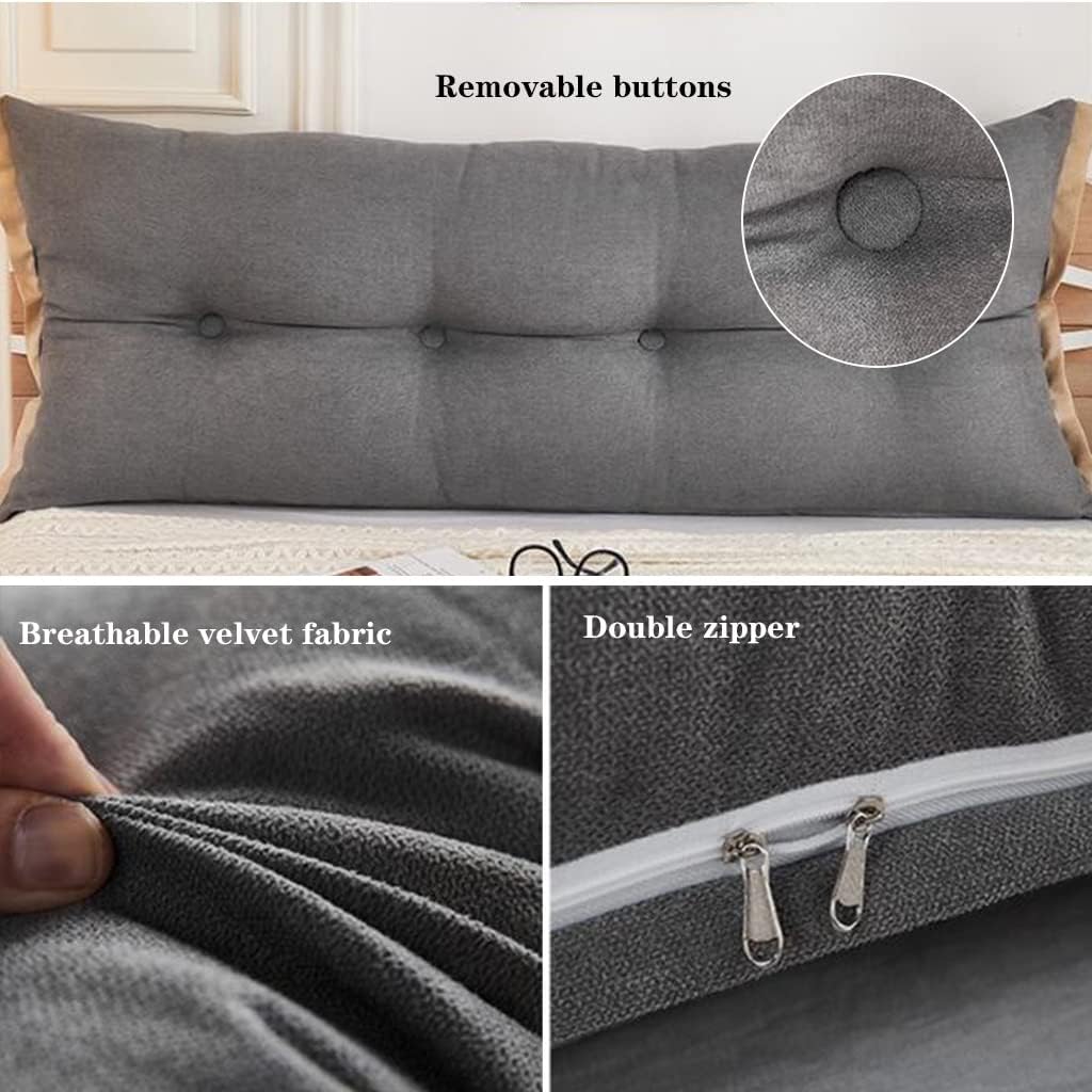 ZZYK Headboard Pillow Fleece 47 Reading Support Cushion 1