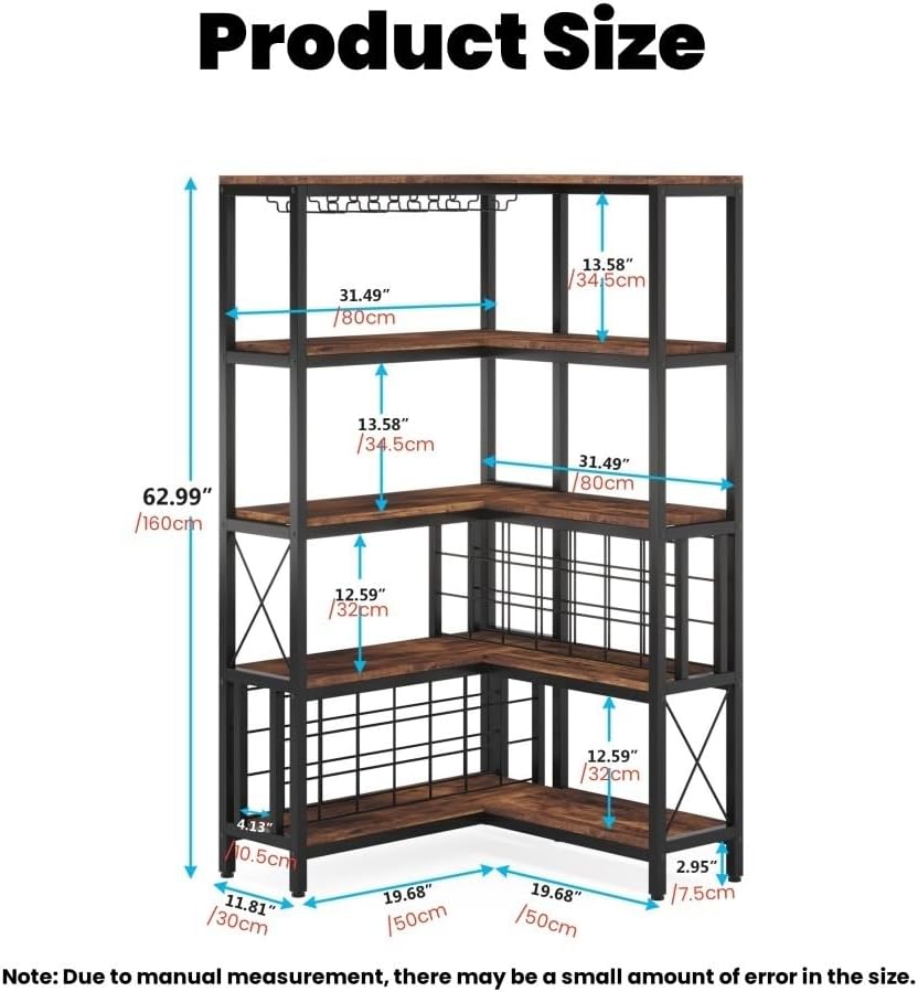Industrial Freestanding Wine Cabinet with Storage