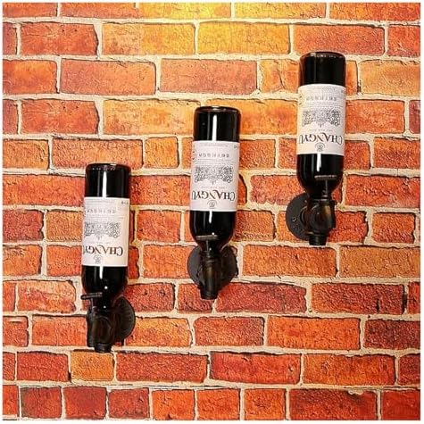 MoSumOn 3-Piece Wall Wine Rack - Modern Industrial Design