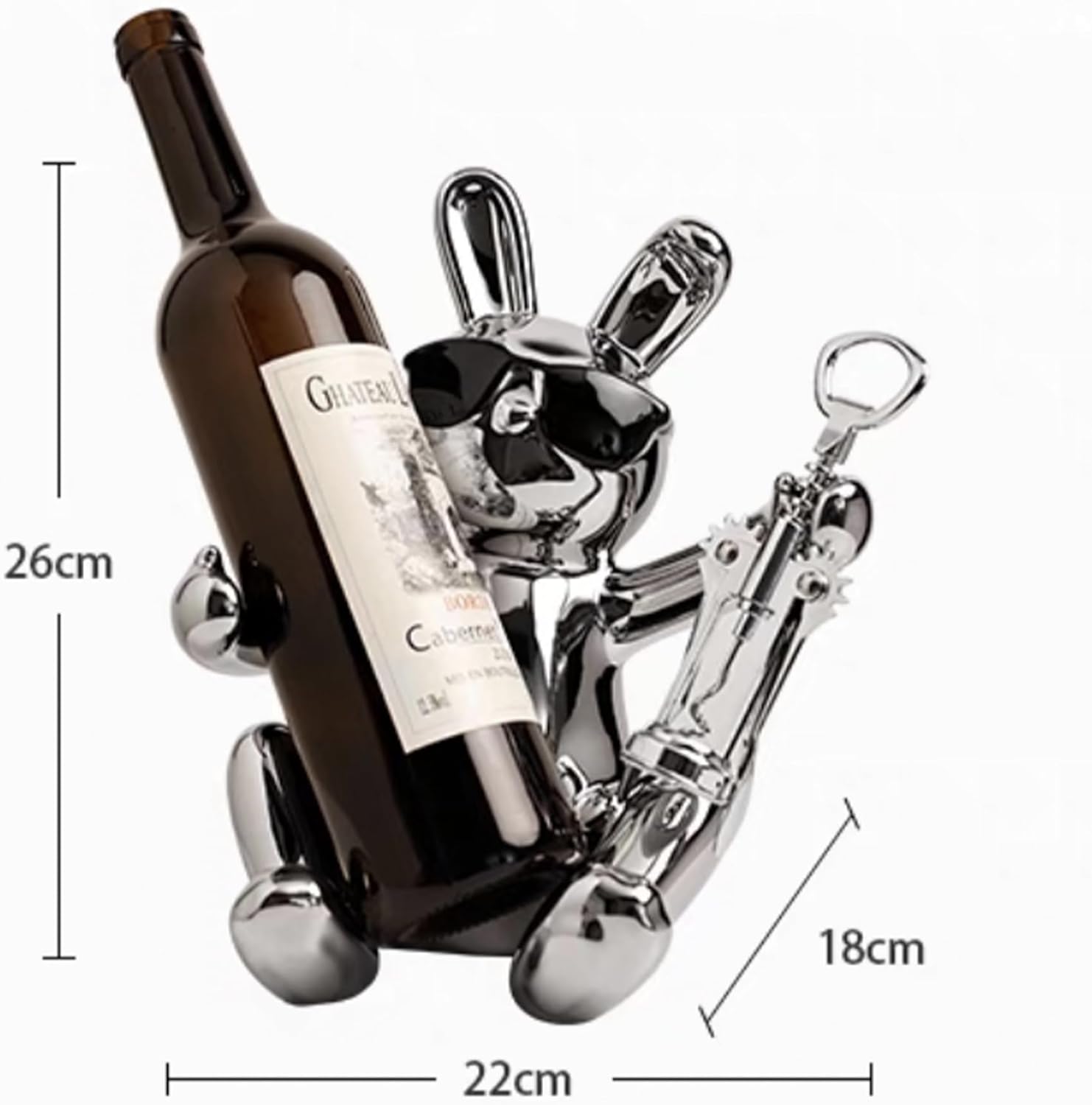 Linxia Tabletop Wine Rack with Corkscrew