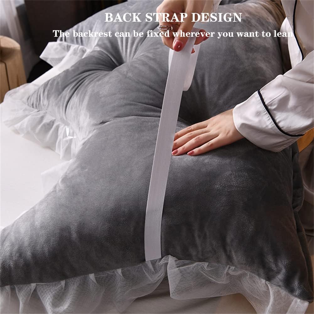 ZZYK Large Back Cushion with Removable Cover Grey 70