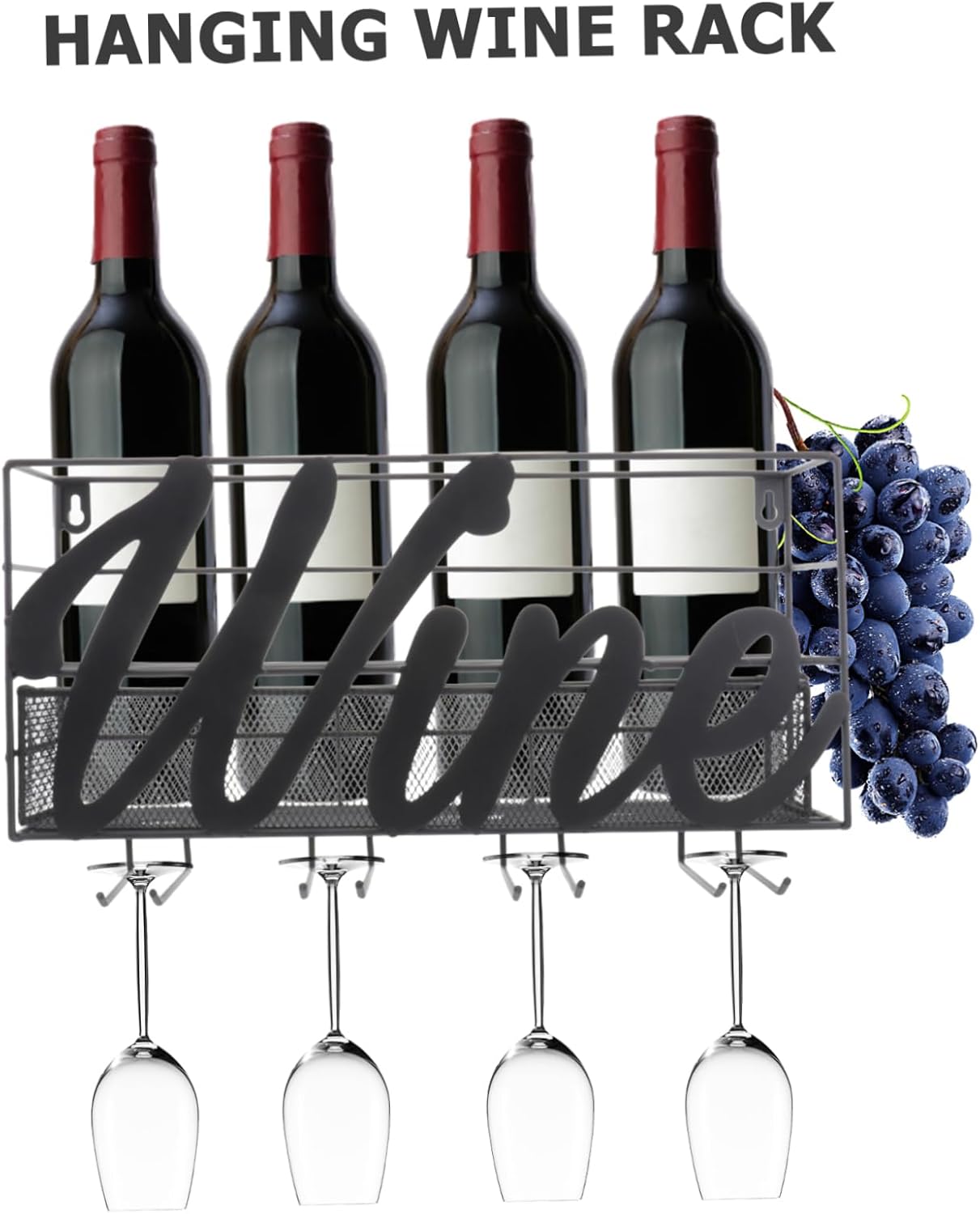IMIKEYA Wall-Mounted Wine Rack for Home Bar Restaurant 1