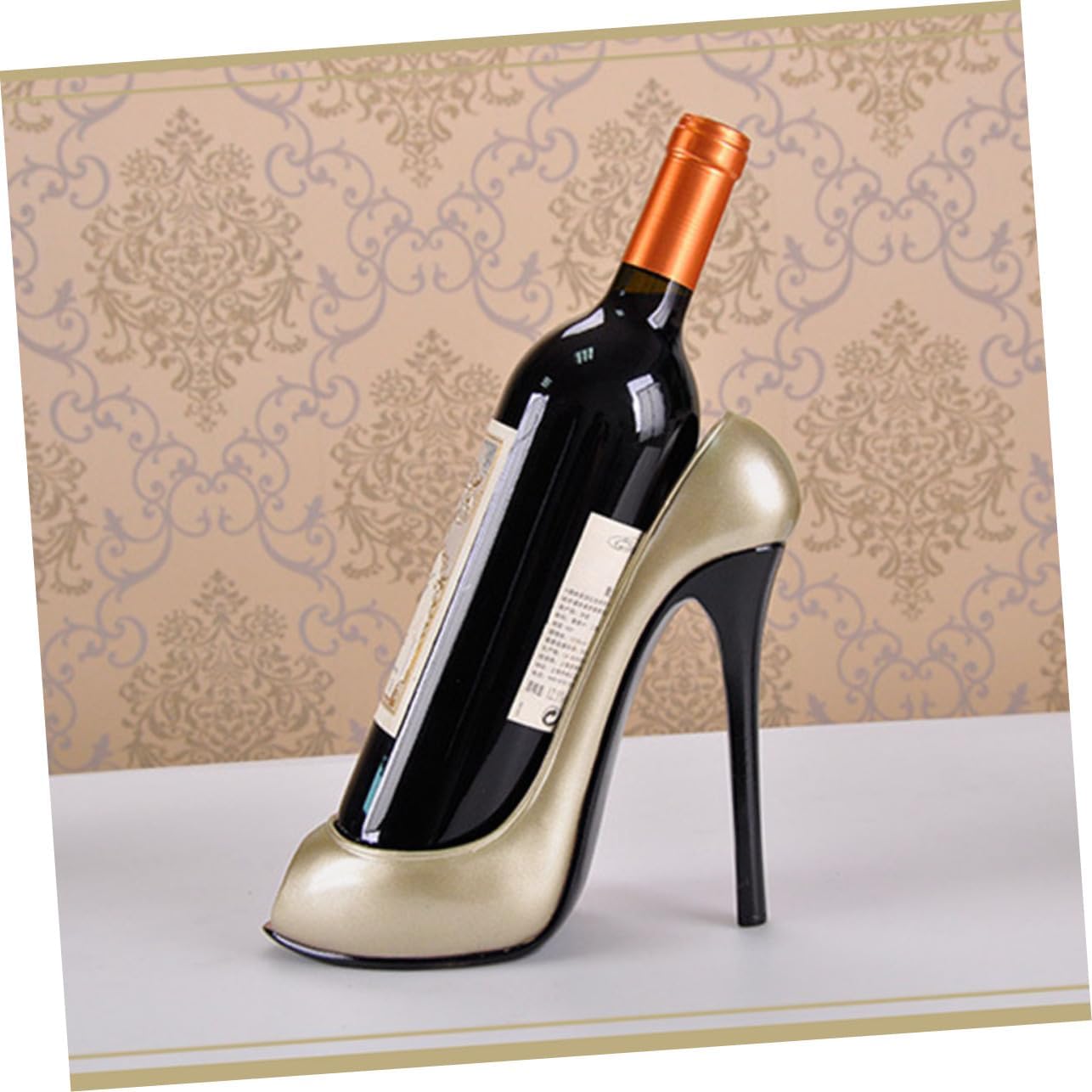 WINOMO Freestanding Wine Bottle Holder with High Heel Design 1