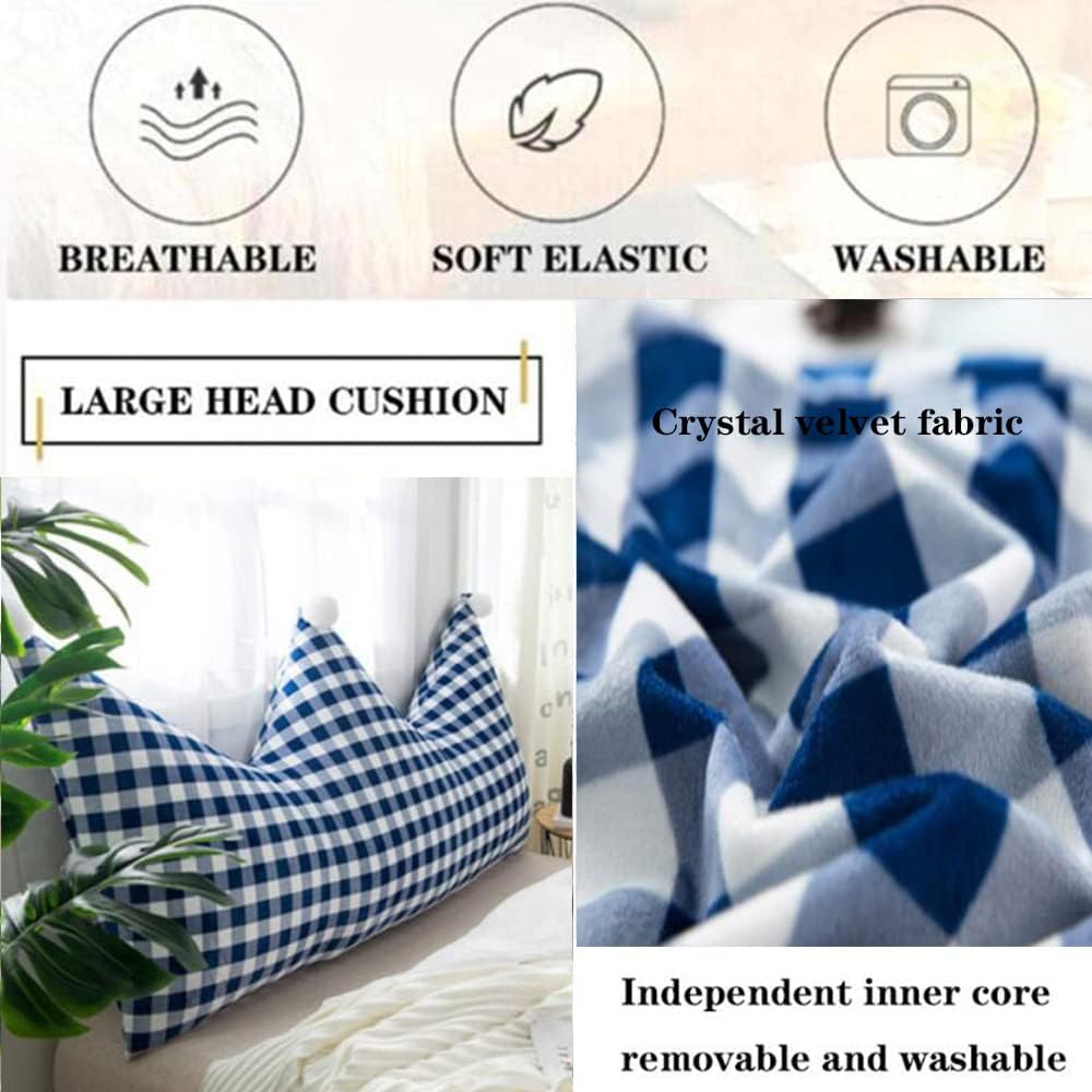 ZZYK Soft Reading Pillow with Zipper Removable Headboard