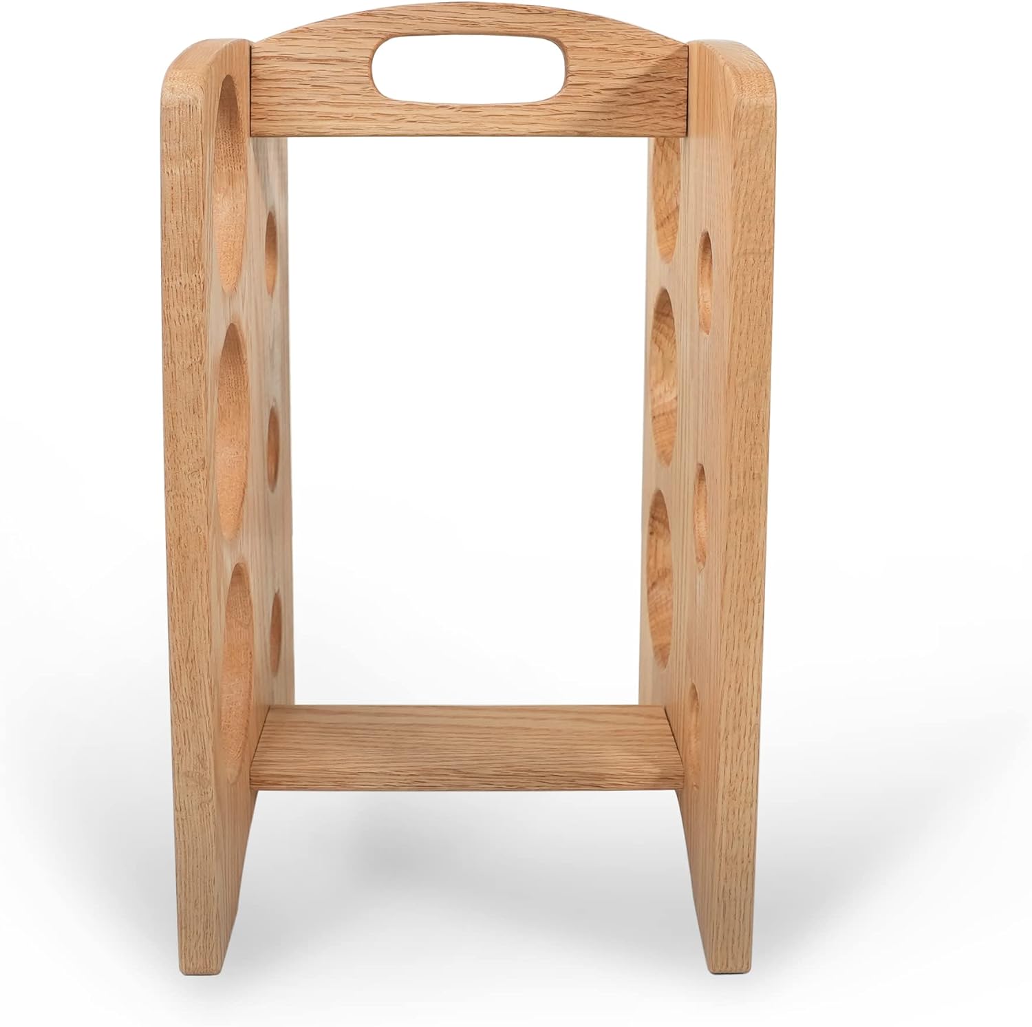 CONSDAN 6-Bottle Freestanding Wine Rack Natural