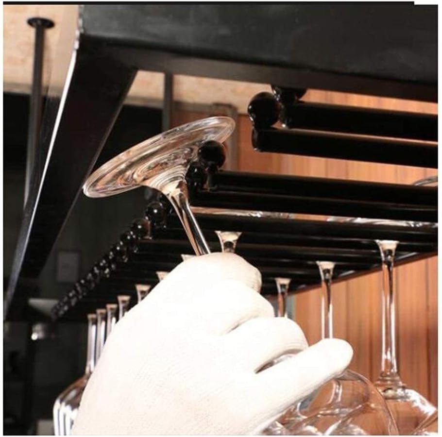 Creative Wine Glass Rack Metal Holder for Home Bar 60x30cm Black Copper