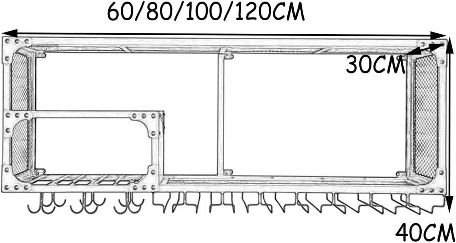 ALDEPO 80CMx30CM Wall-Mounted Wine Rack 1
