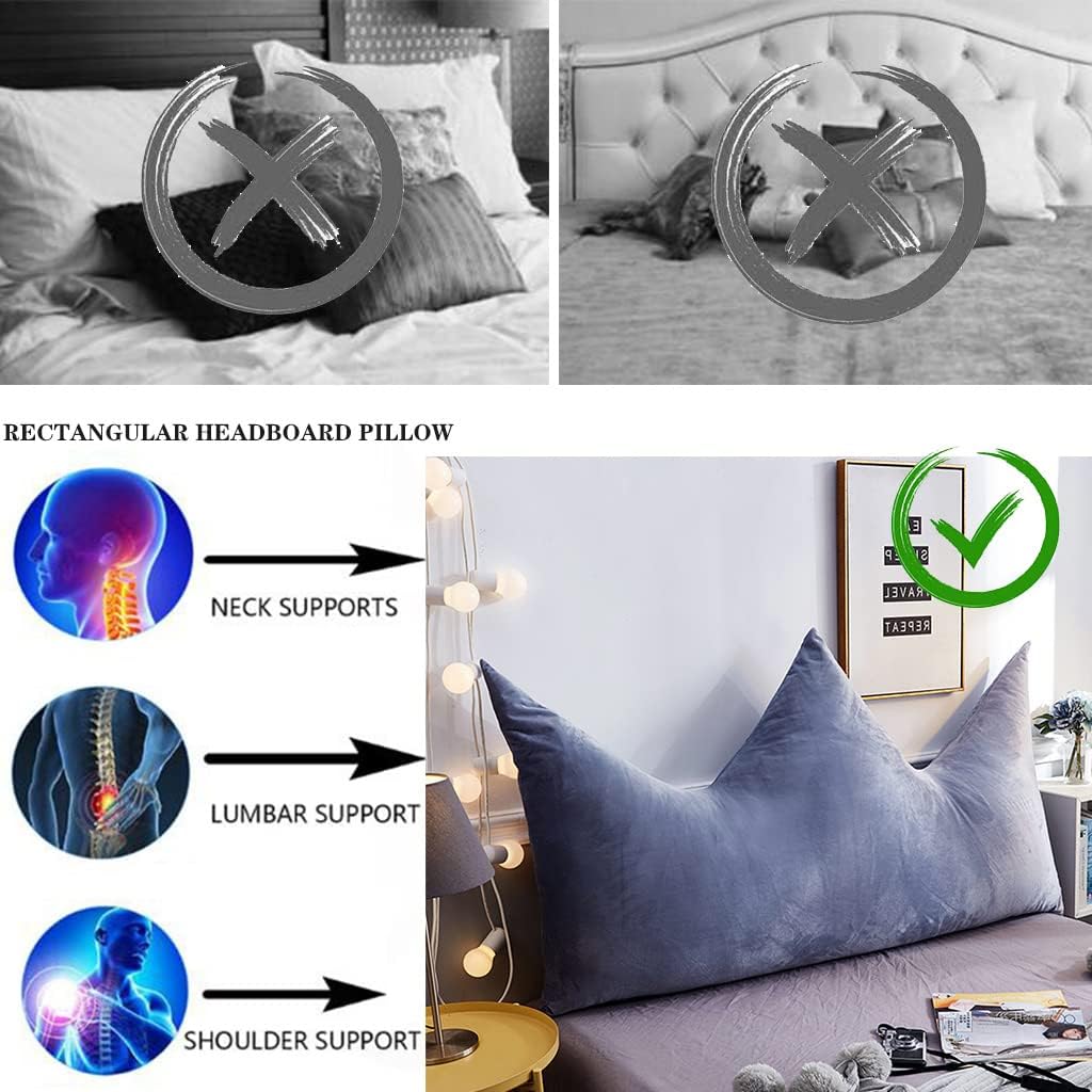 ZZYK 59 Solid Color Crown Shape Reading Pillow