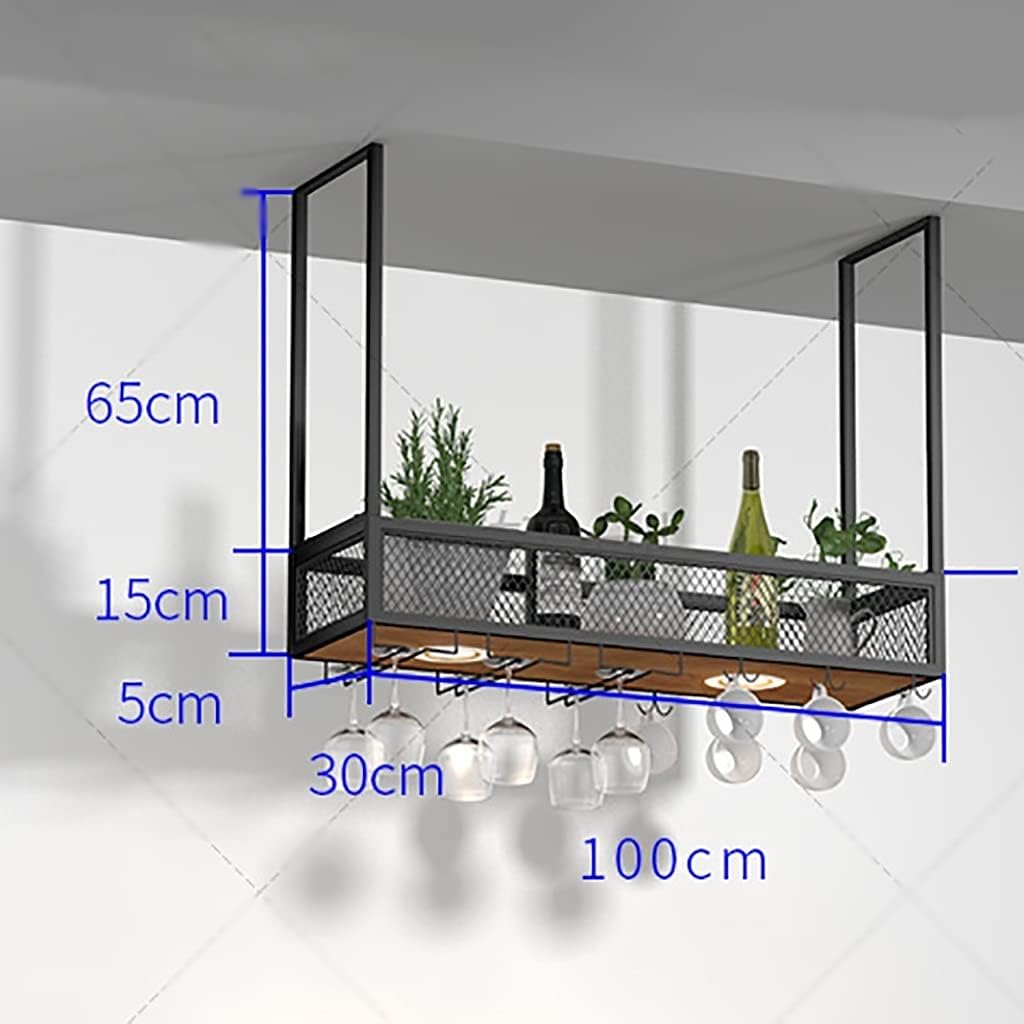 Suuim Wall-Mounted Wine Rack with Glass Holder and Lighting