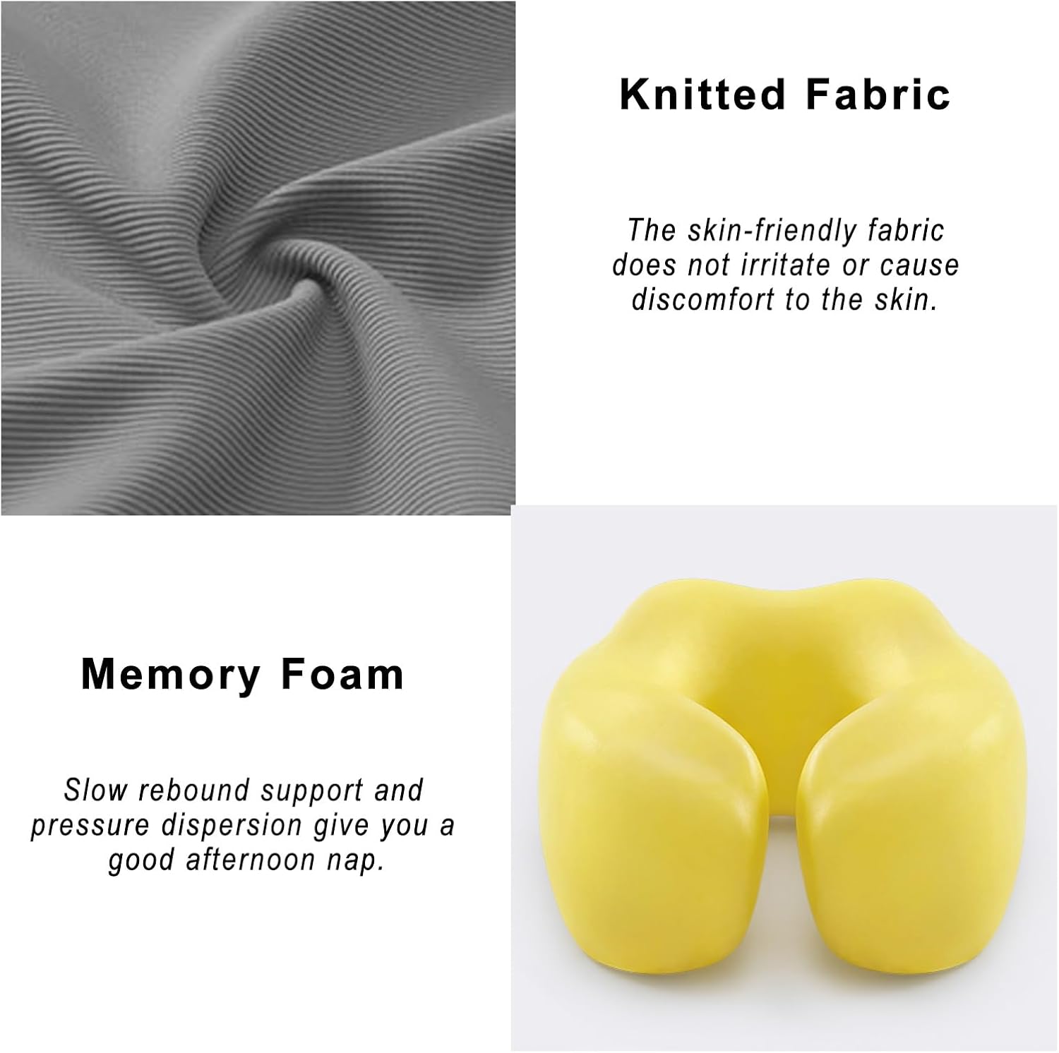 Travel Neck Pillow with Memory Foam and Adjustable Straps 1