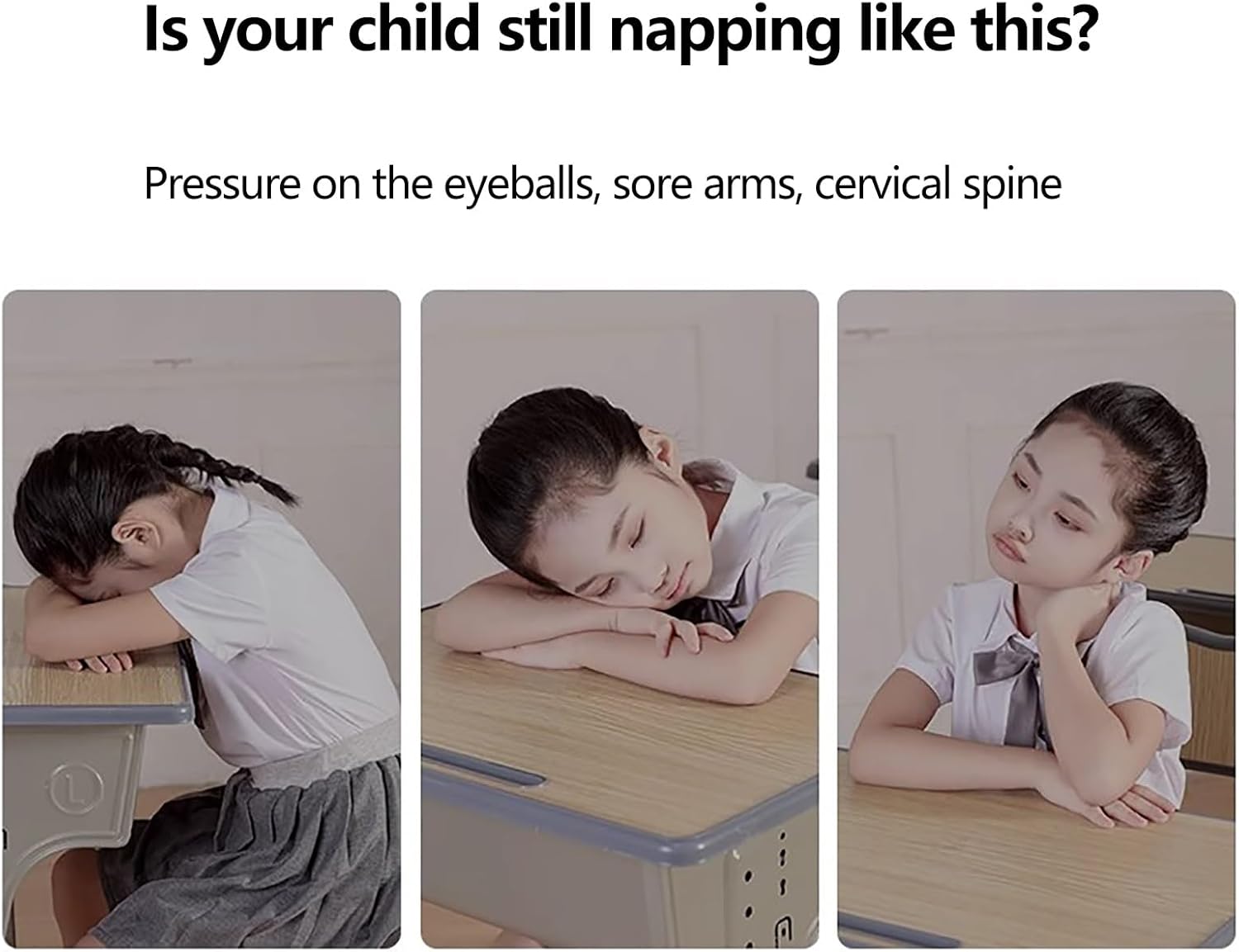 WAHHWF Nap Desk Pillow for Kids with Memory Foam 1