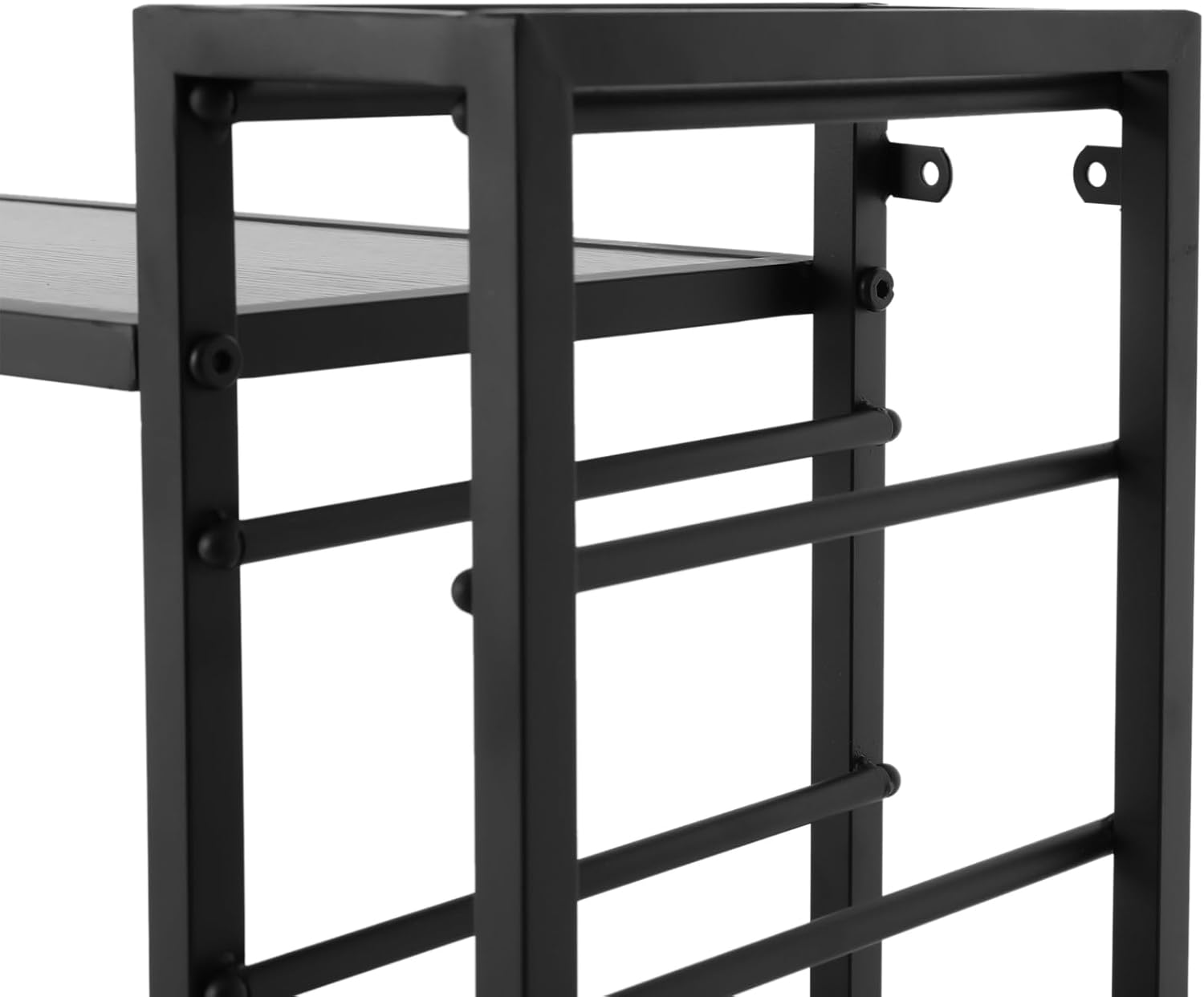 NDKASHF Wall Mounted Wine Rack - 2-Tier with Glass and Bottle Holders Black