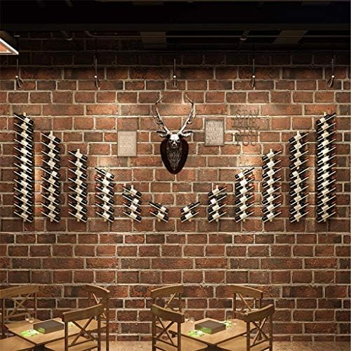 Wall-Mounted Wrought Iron Wine Rack with Stackable Design