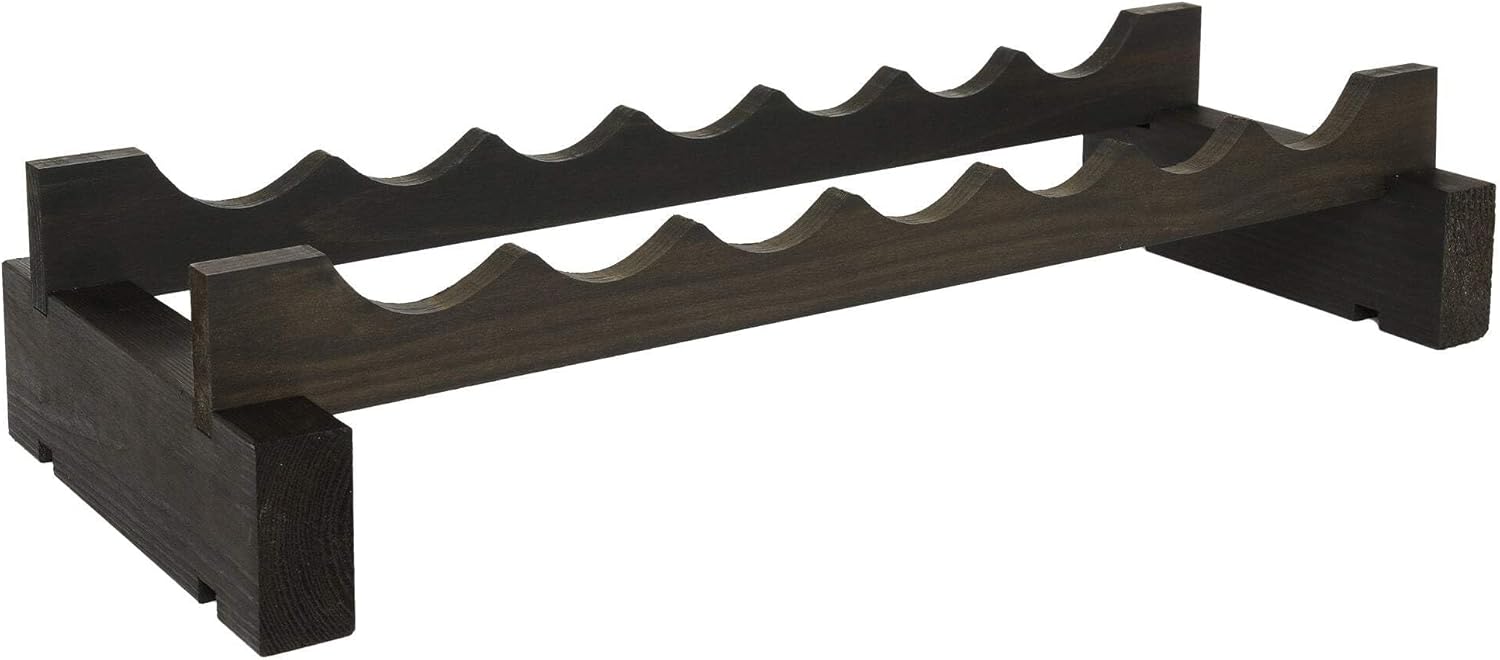 7 Bottle Wide Wine Rack Natural Pine