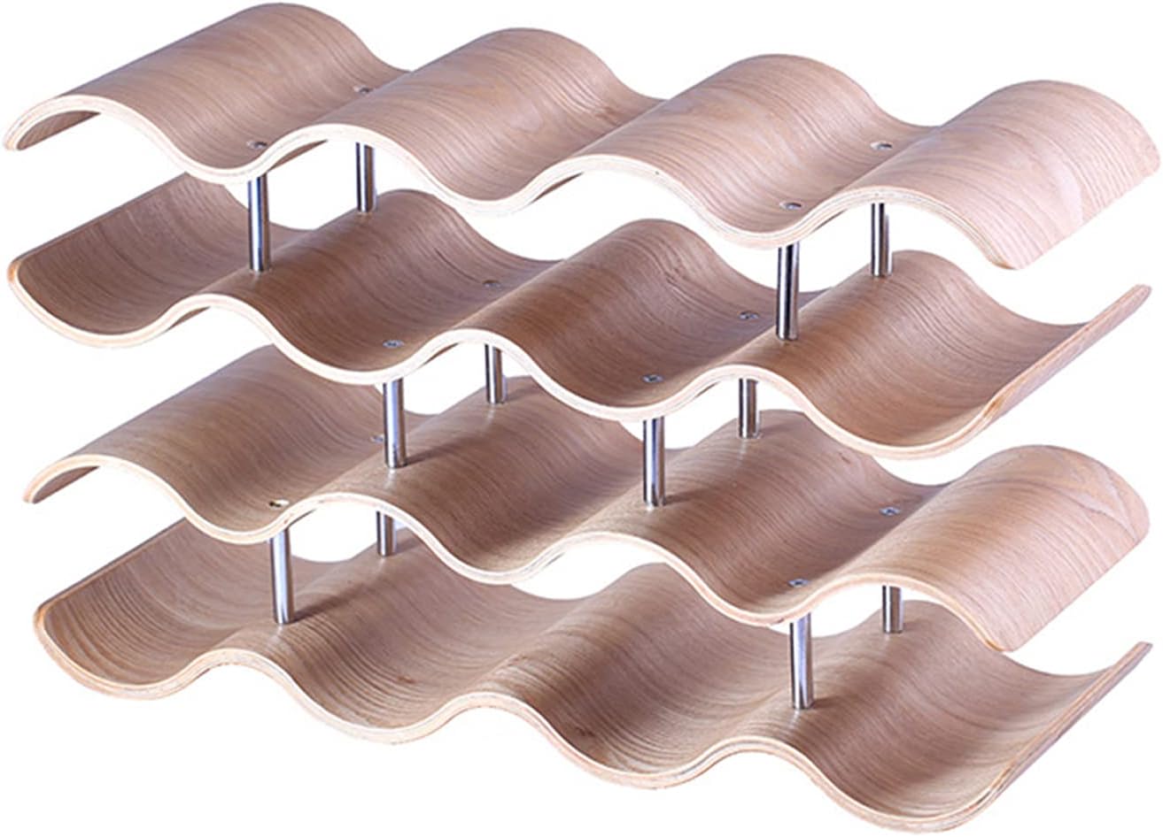 Stackable Wine Rack with 3 Layers for 12 Bottles