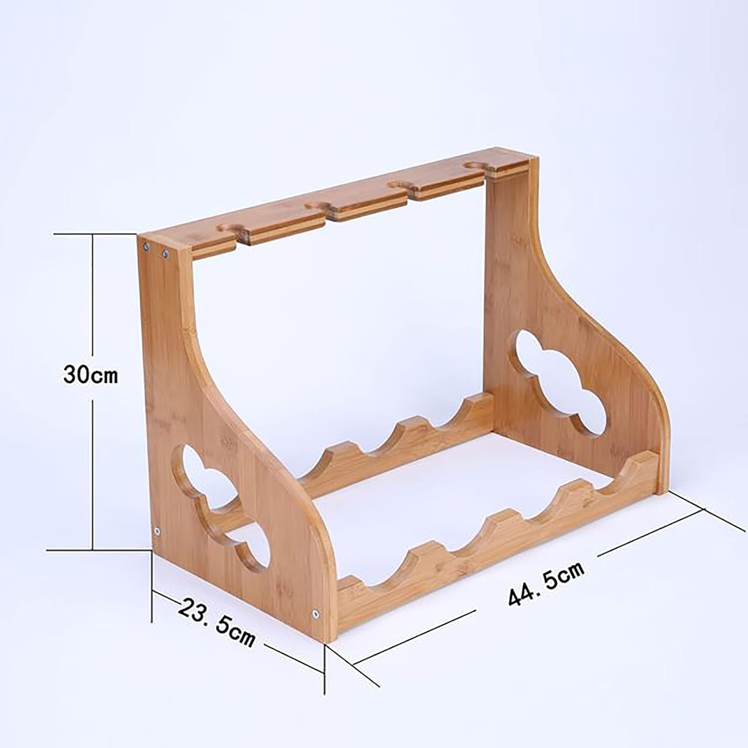 Wood Wine Rack for 4 Bottles Free Standing Display Cabinet