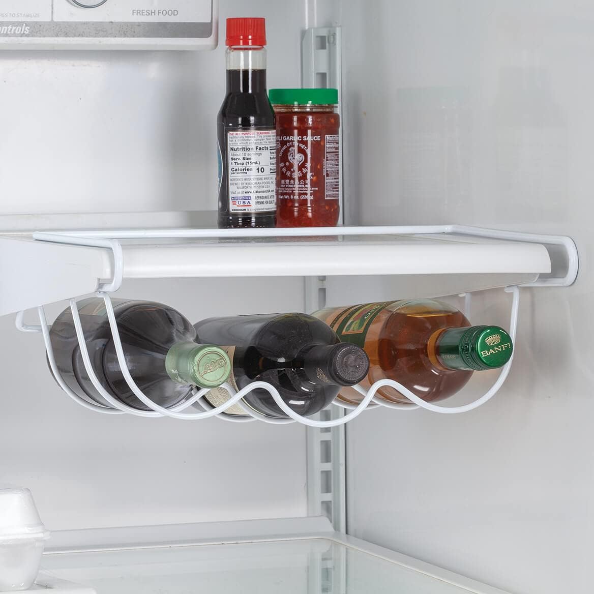 Fox Valley Traders Fridge Shelf Wine Rack - 3 Bottle Storage