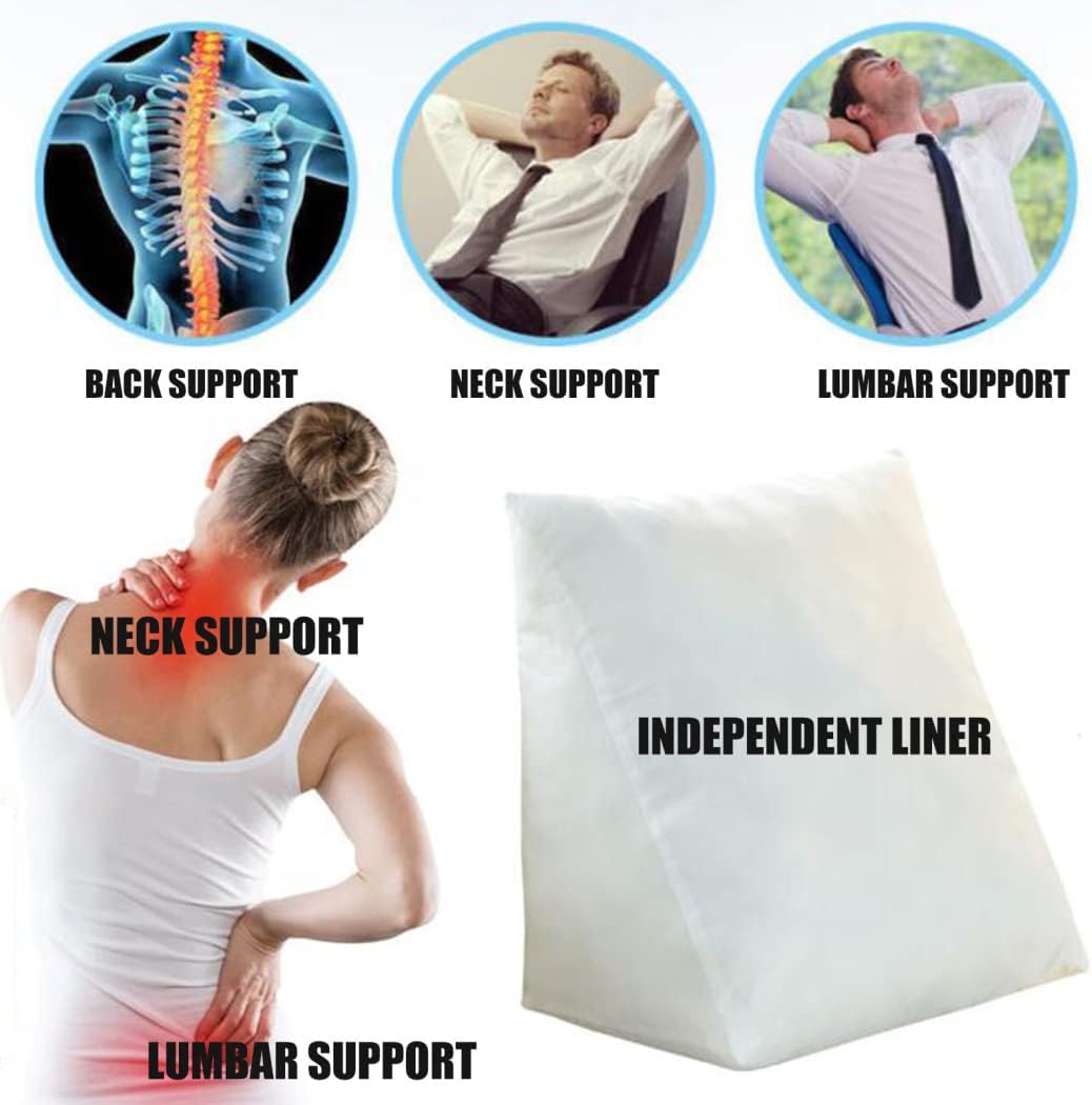 ZZYK Adjustable Reading Throw Cushion with Back Support Sky Blue 236 Inch