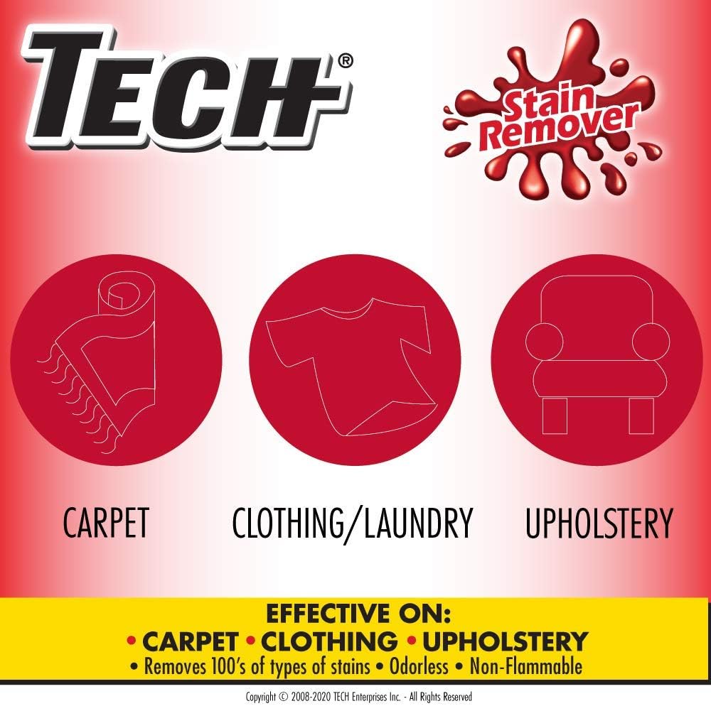 TECH Stain Remover 24 oz 2-Pack for Carpet Clothes Upholstery