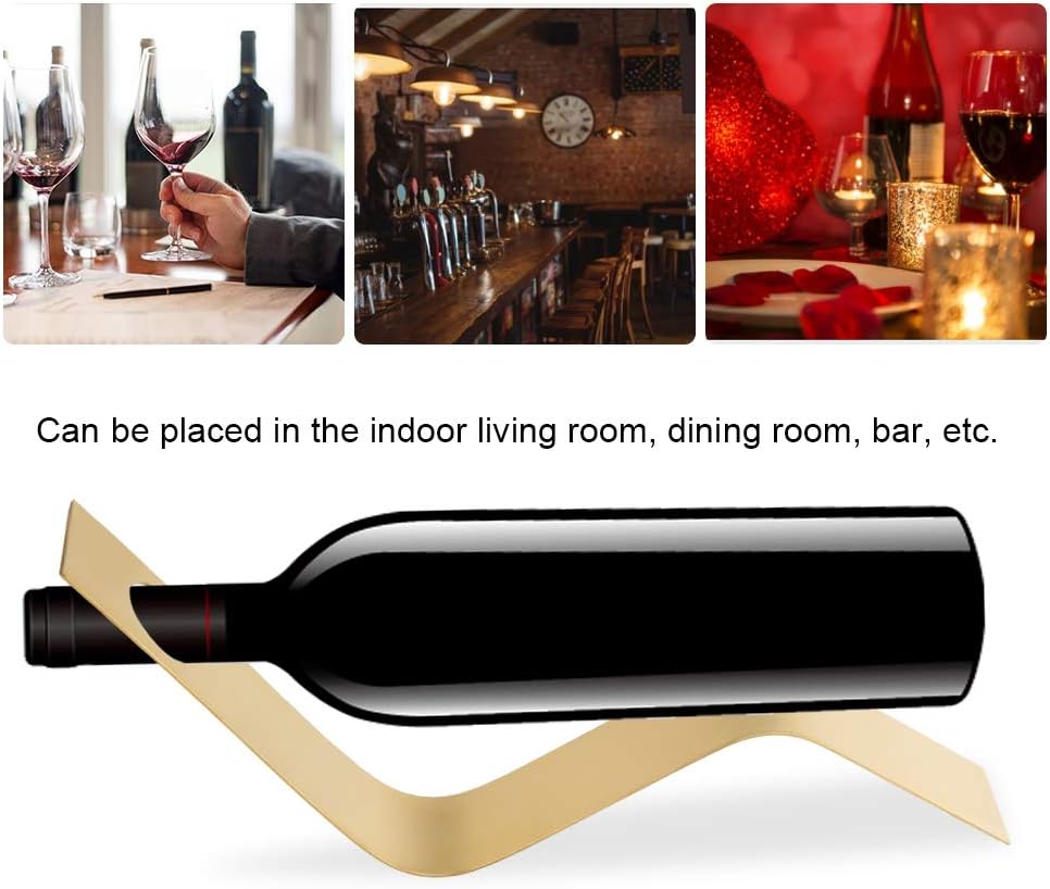 JOROBURO S-Shaped Wine Rack Gold 1