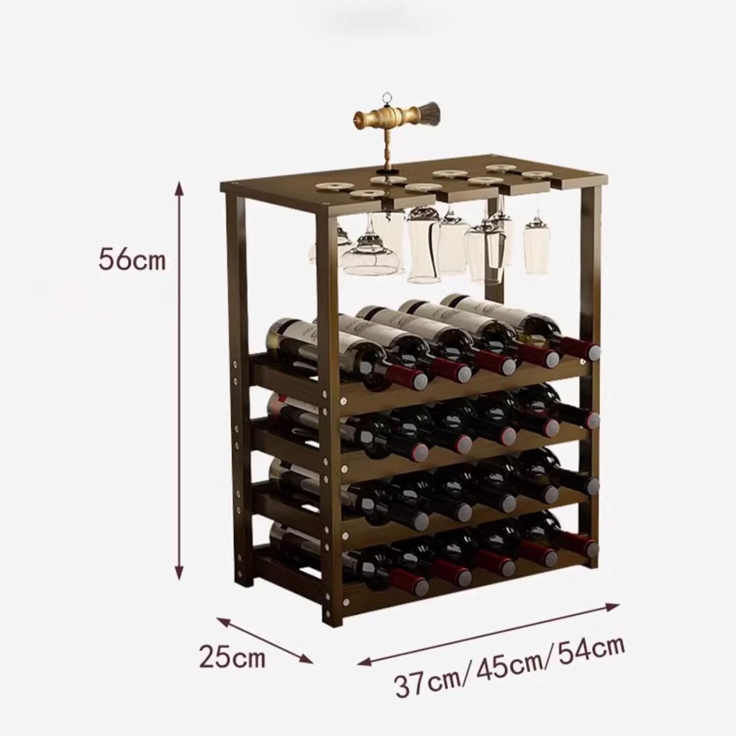 Comepa 4 Tier Freestanding Wine Rack 20 Bottle Capacity